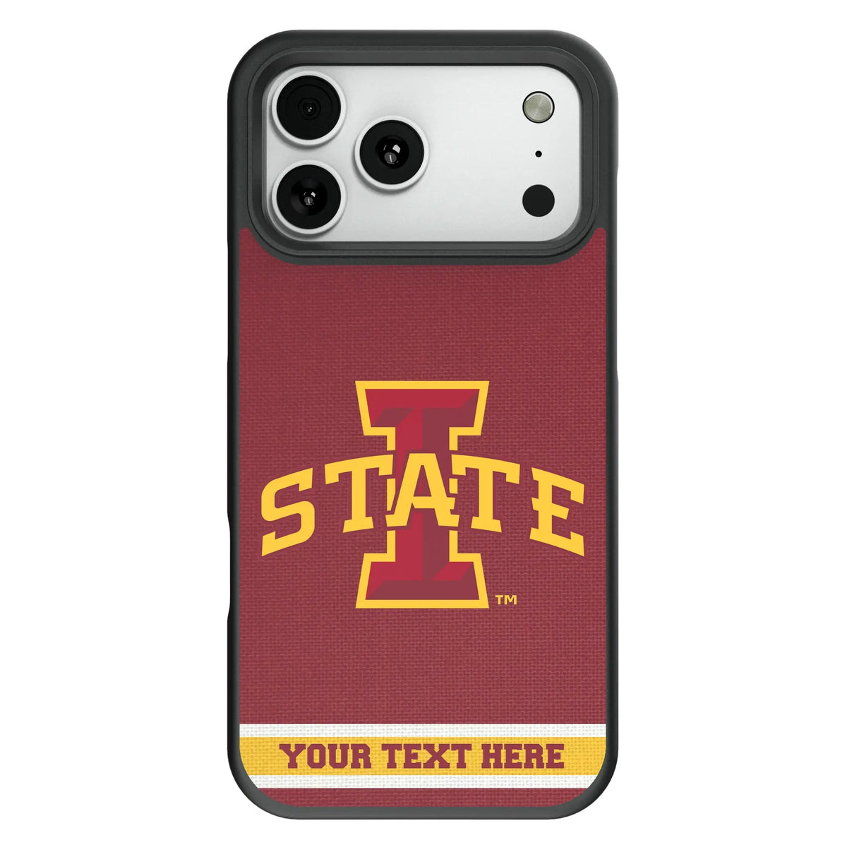 Iowa State University Cyclones Personalized Stripe Bump Phone Case for Apple iPhone