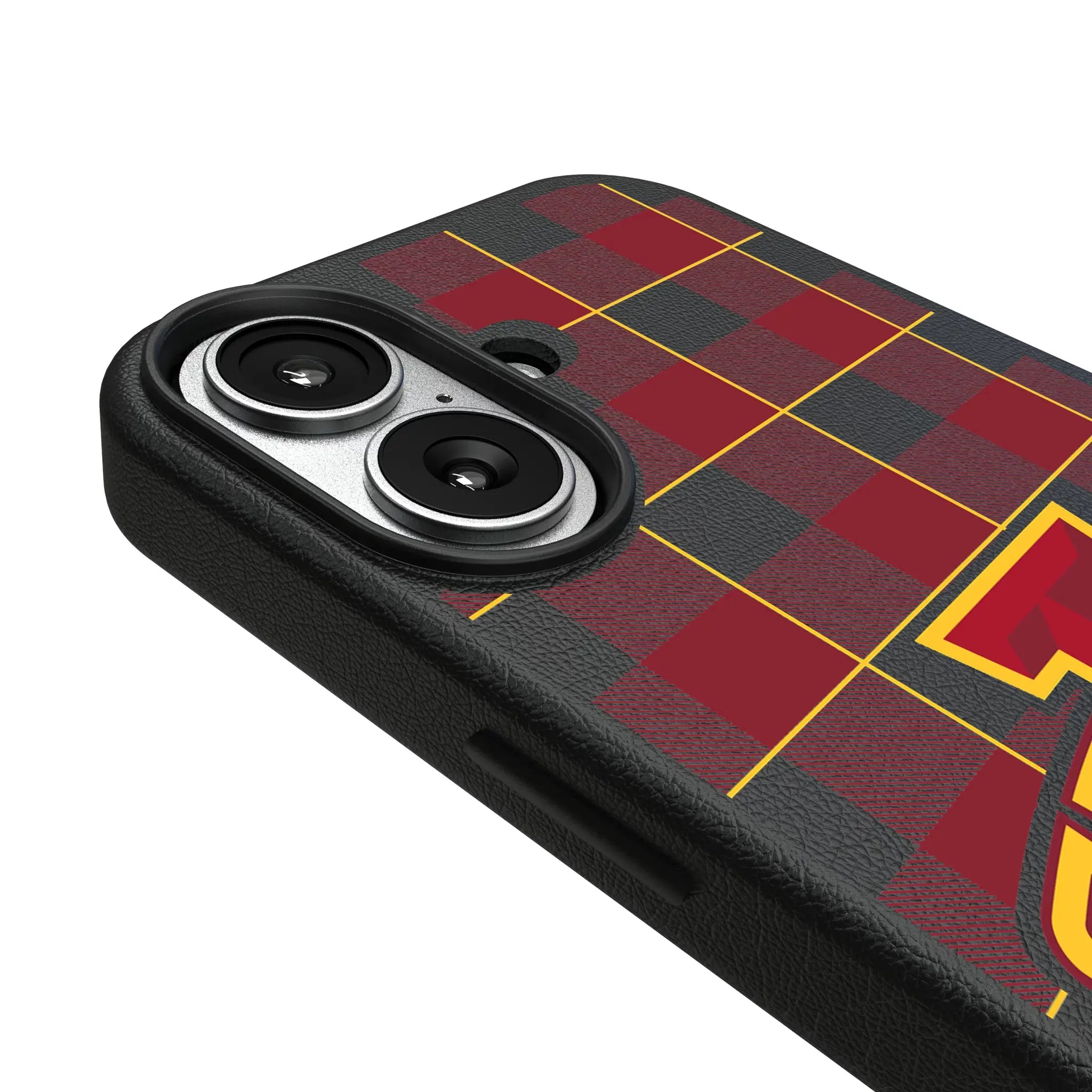 Iowa State University Cyclones Plaid iPhone MagSafe Compatible Phone Case for Apple iPhone - Detail#Device_iPhone 17
