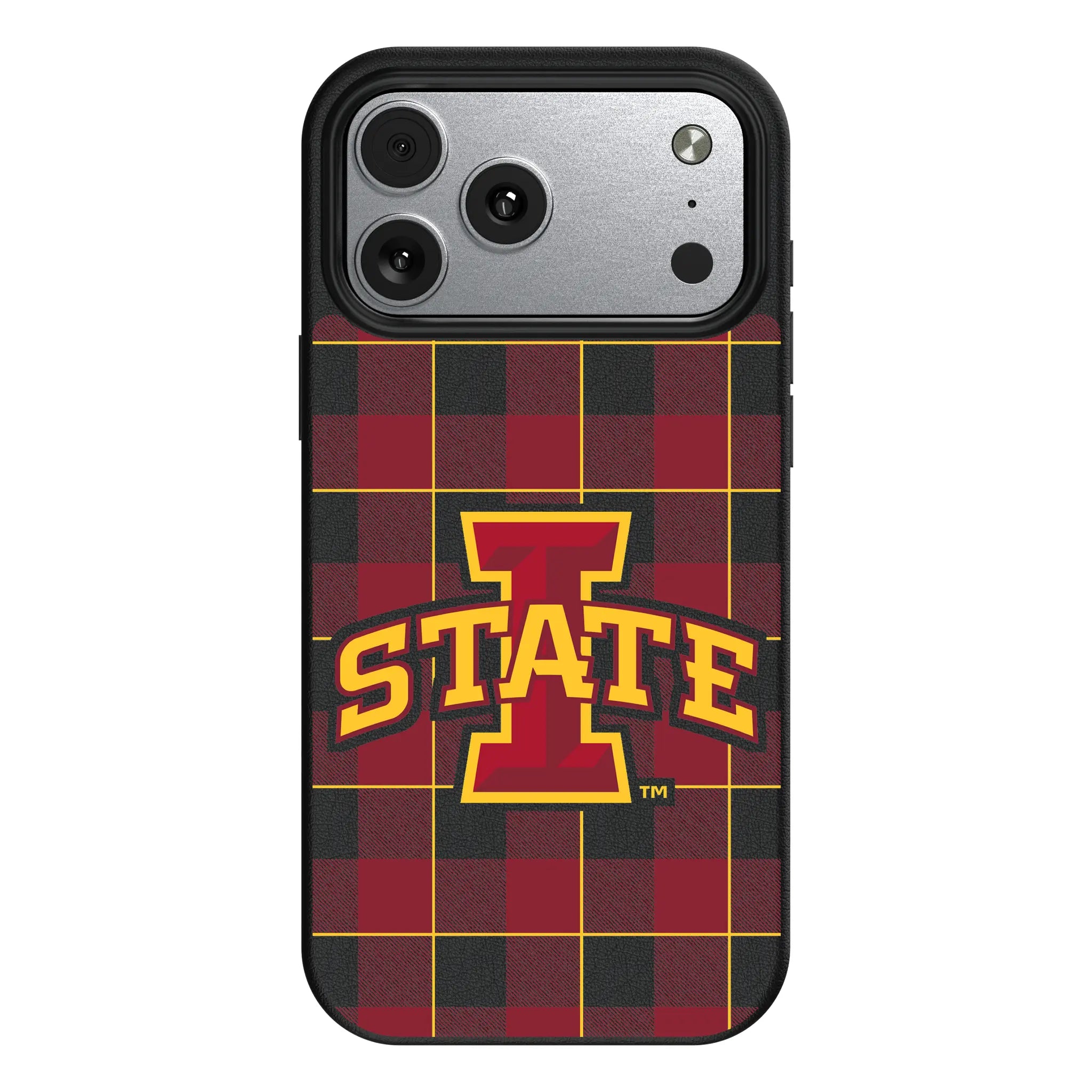 Iowa State University Cyclones Plaid iPhone MagSafe Compatible Phone Case for Apple iPhone#Device_iPhone 17 Pro Max