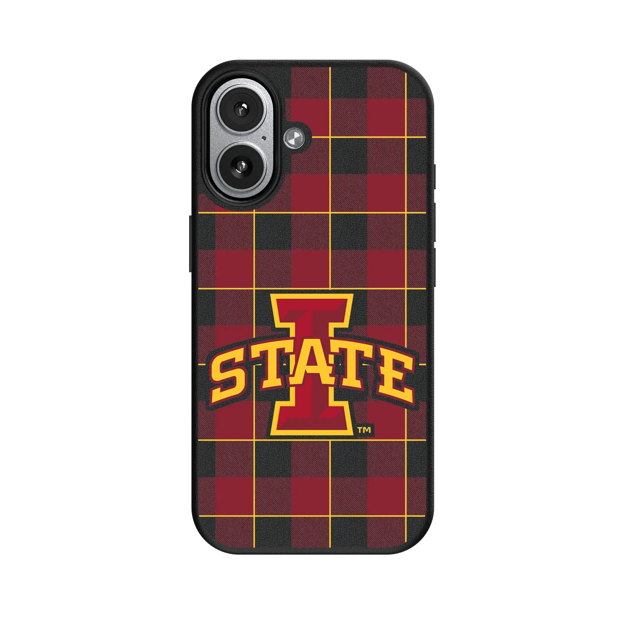 Iowa State University Cyclones Plaid iPhone MagSafe Compatible Phone Case for Apple iPhone#Device_iPhone 17