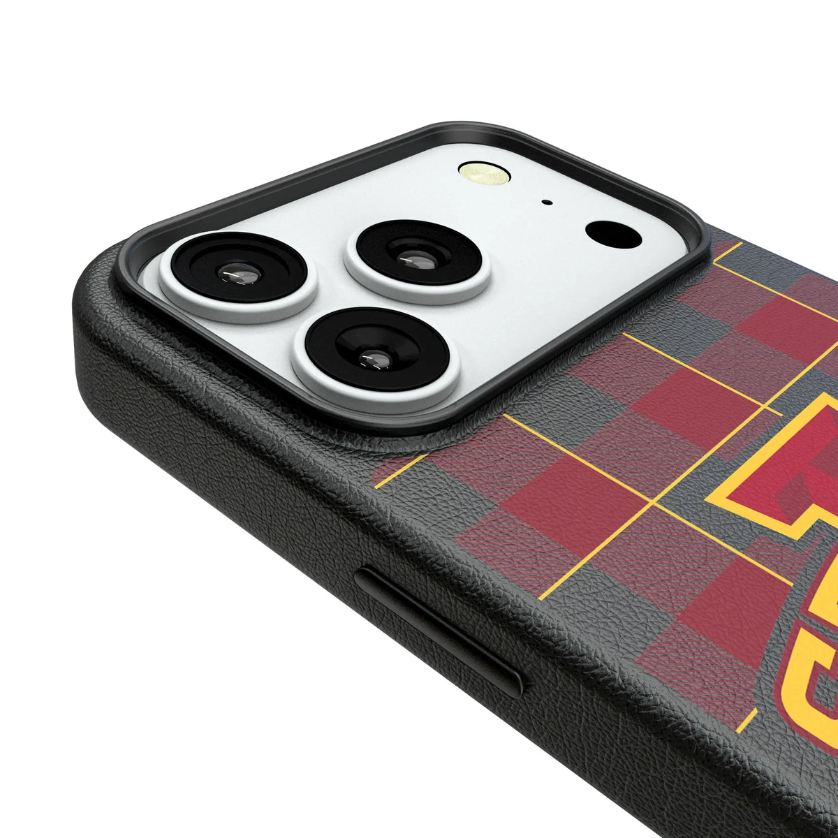Iowa State University Cyclones Plaid iPhone MagSafe Compatible Phone Case for Apple iPhone - Detail#Device_iPhone 18 Pro