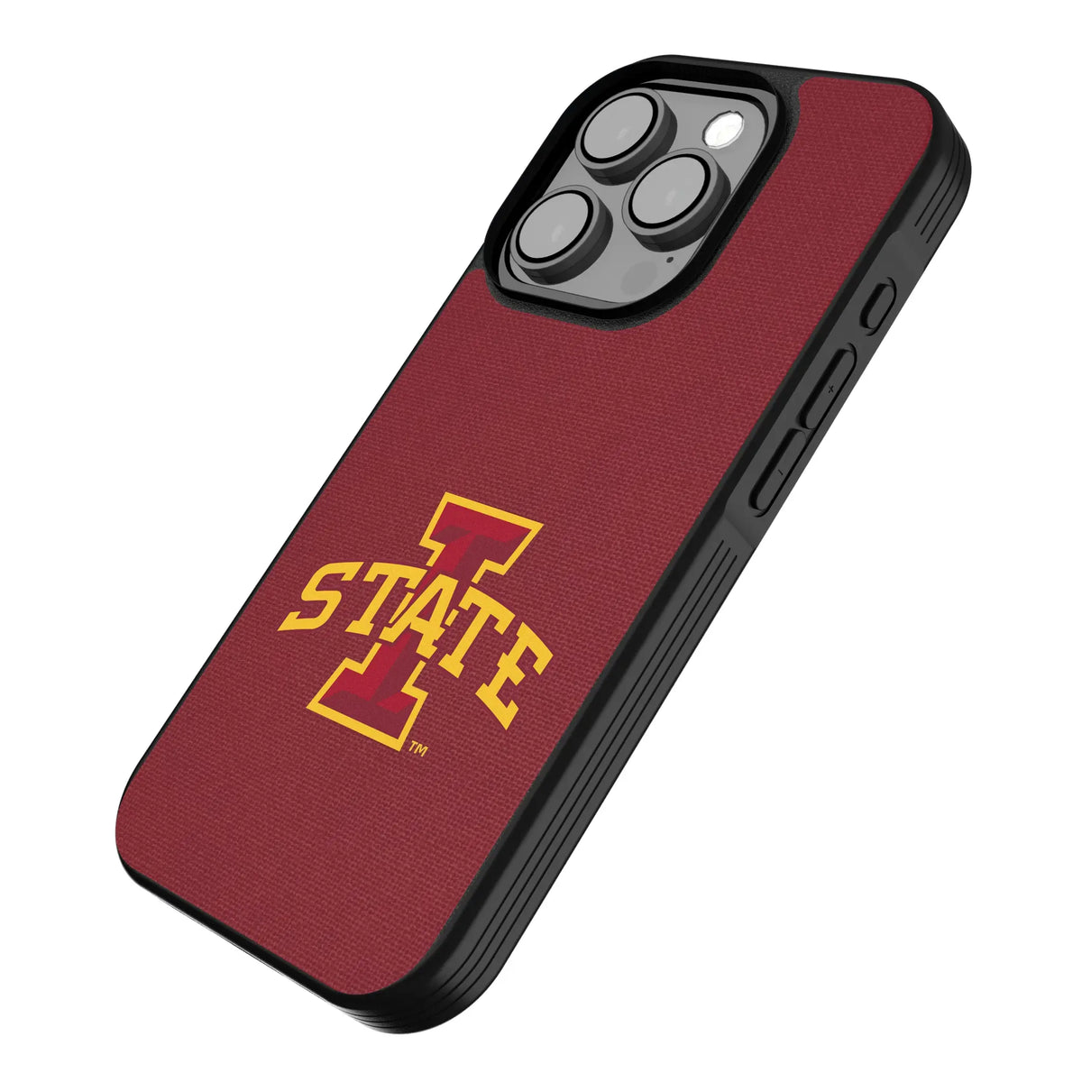Iowa State University Cyclones Solid iPhone Bump Phone Case for Apple iPhone - Isometric View