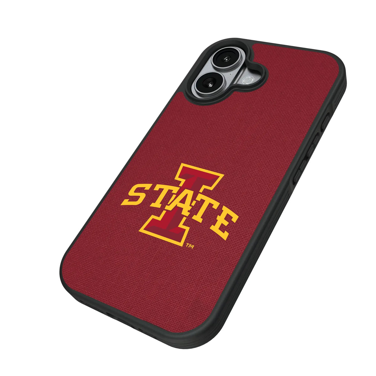 Iowa State University Cyclones Solid iPhone Bump Phone Case for Apple iPhone - Isometric View#Device_iPhone 17