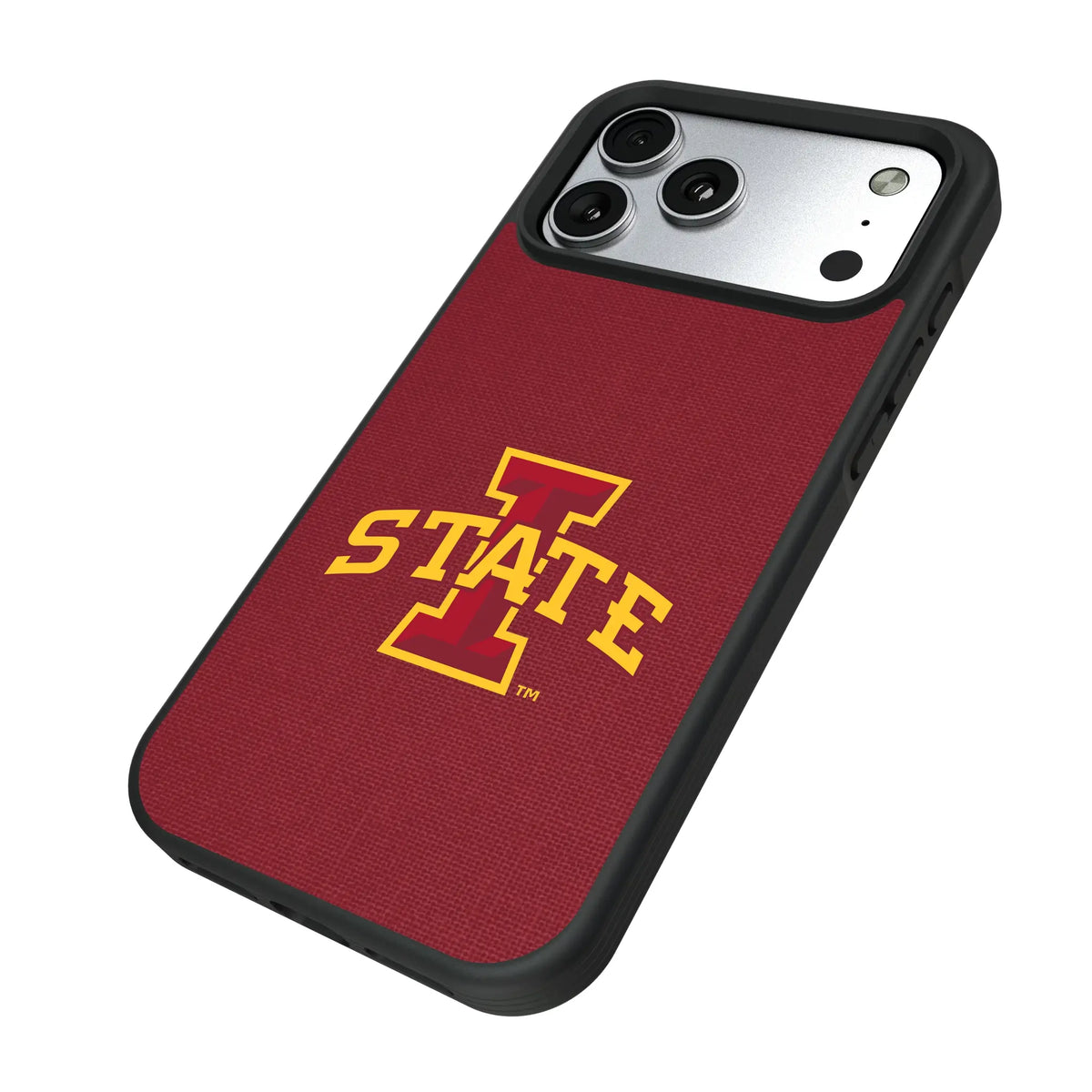 Iowa State University Cyclones Solid iPhone Bump Phone Case for Apple iPhone - Isometric View#Device_iPhone 17 Pro Max