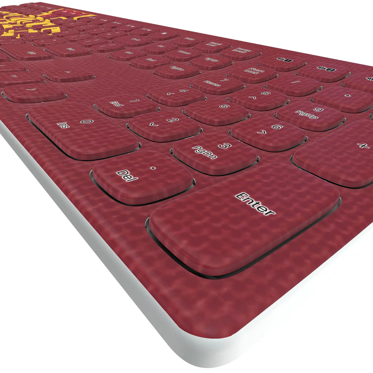 Iowa State University Cyclones Solid KKB605 Curved Wireless Keyboard - Detail