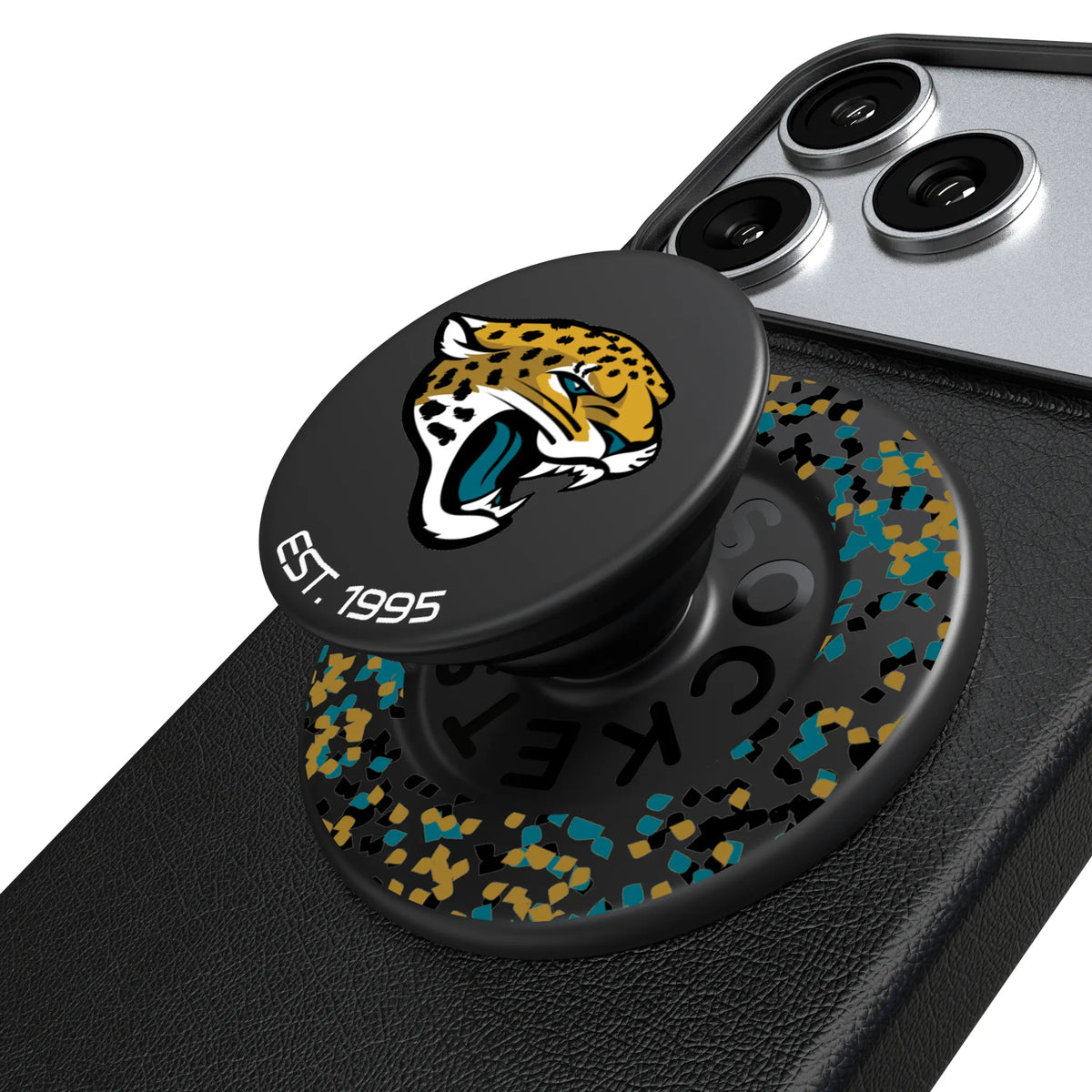 Jacksonville Jaguars Confetti Popsockets Round Magnetic