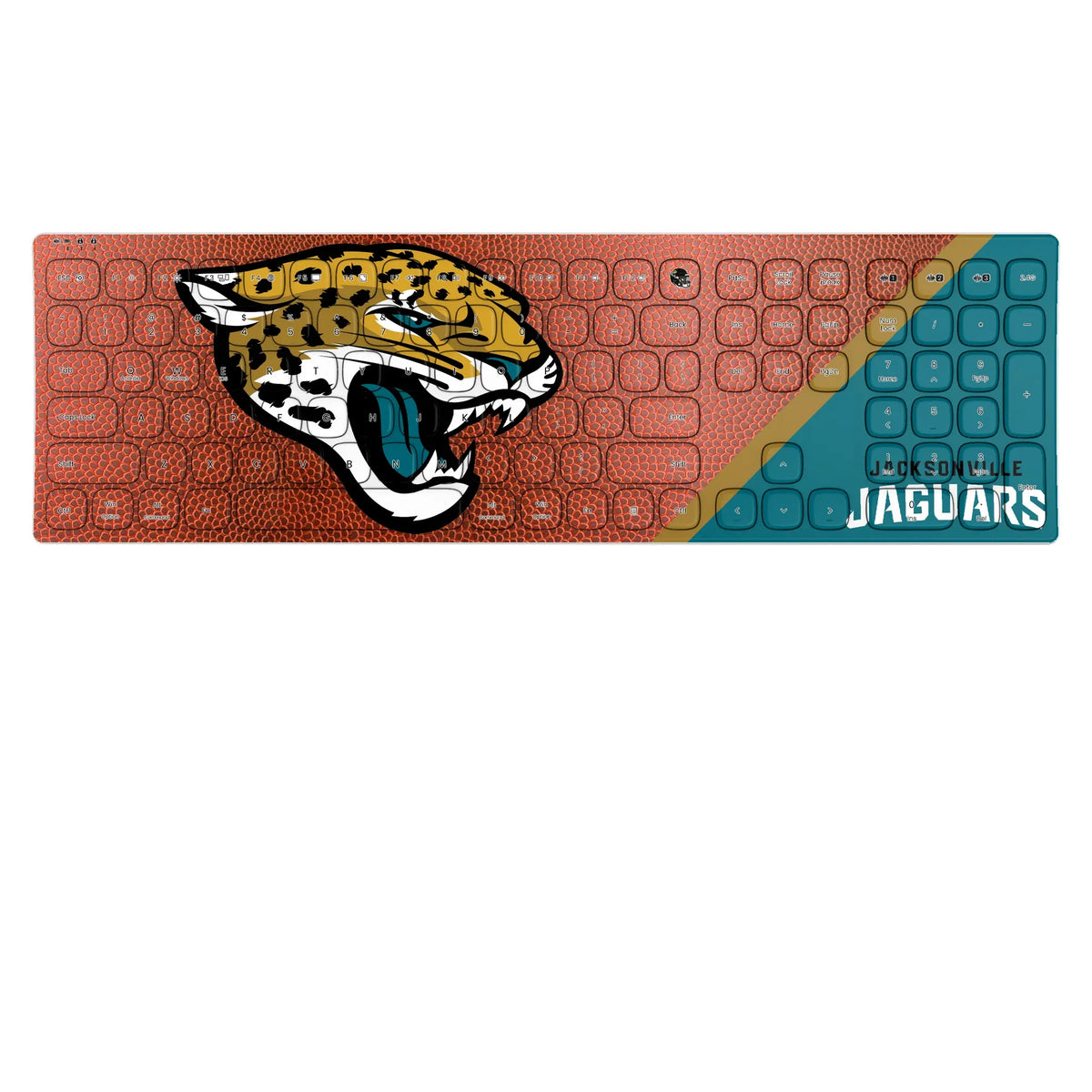 Jacksonville Jaguars Football KKB605 Curved Wireless Keyboard