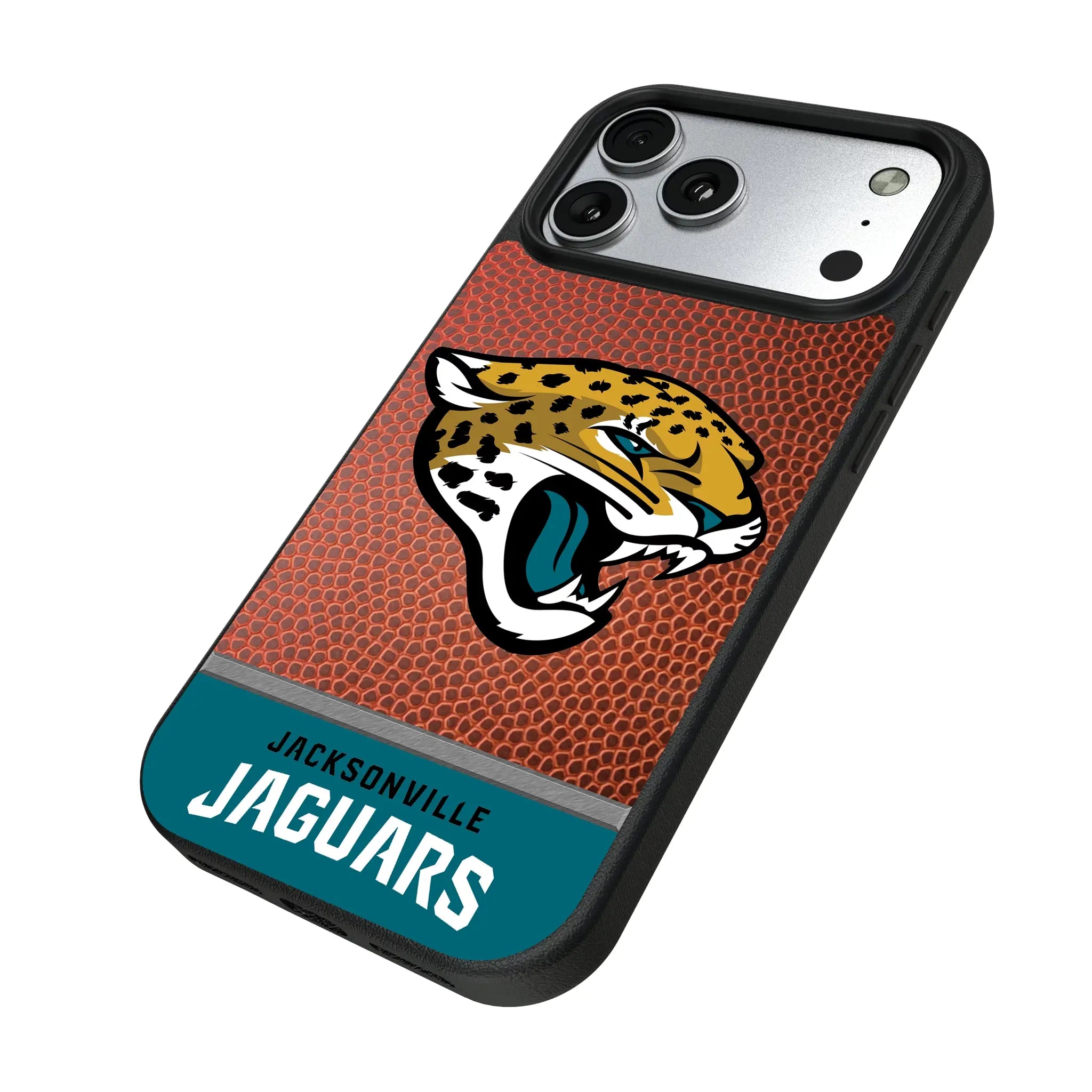Jacksonville Jaguars Football Wordmark iPhone MagSafe Compatible Phone Case for Apple iPhone - Isometric View#Device_iPhone 17 Pro Max