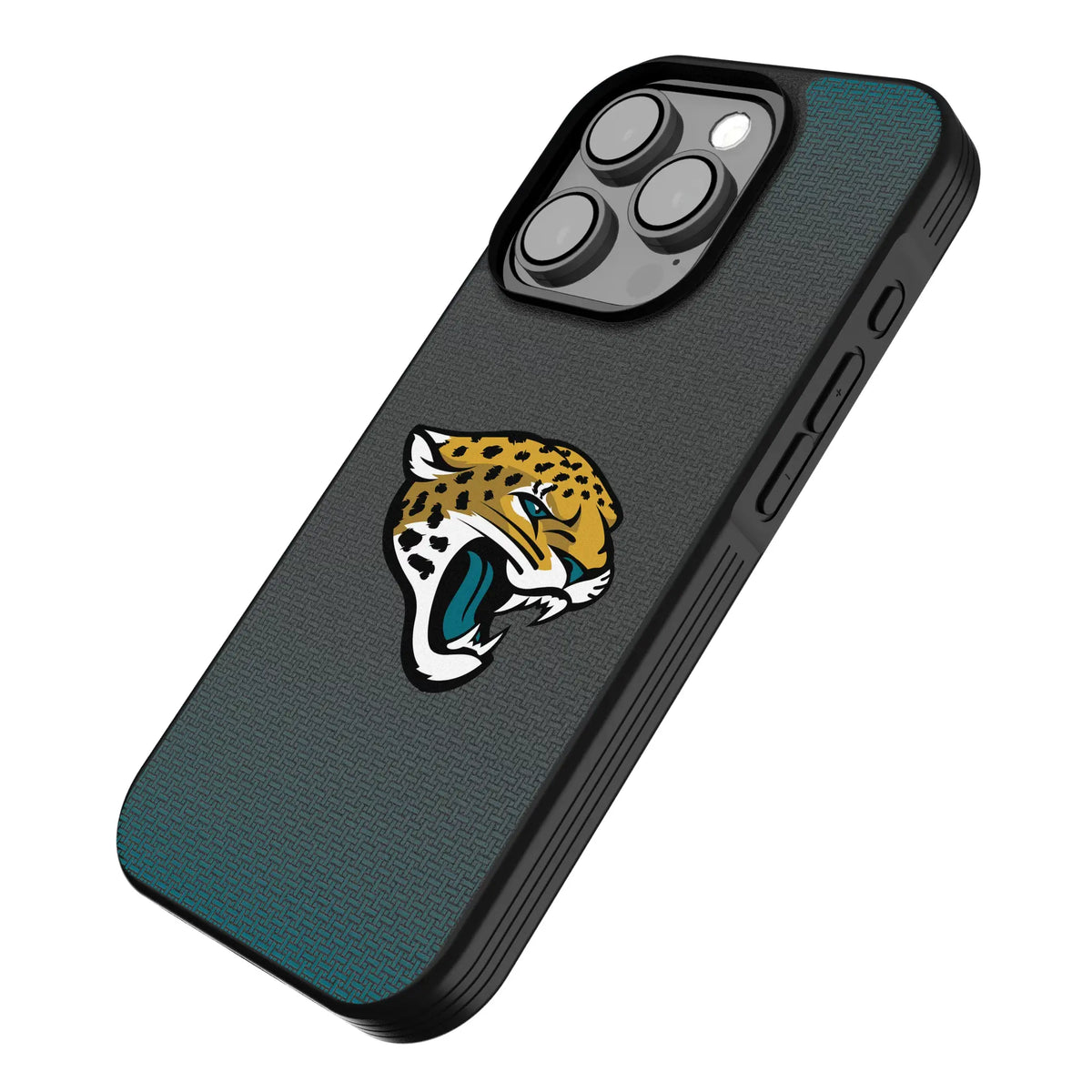 Jacksonville Jaguars Linen iPhone Bump Phone Case for Apple iPhone - Isometric View