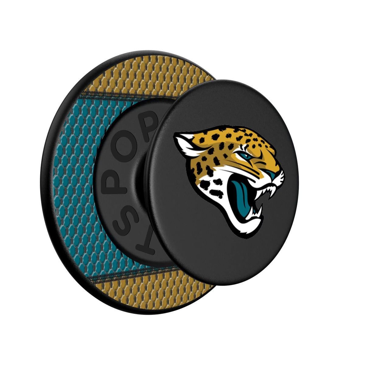 Jacksonville Jaguars Mesh Popsockets Round Magnetic - Isometric View