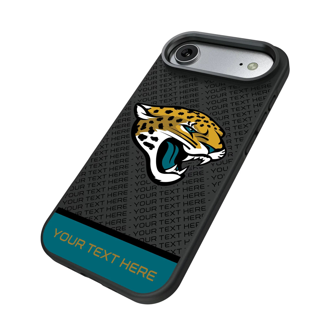 Jacksonville Jaguars Personalized EndZone Plus iPhone Bump Phone Case for Apple iPhone - Isometric View#Device_iPhone Air