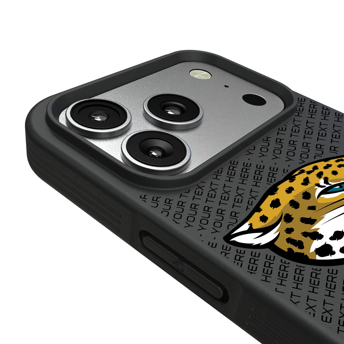 Jacksonville Jaguars Personalized EndZone Plus iPhone Bump Phone Case for Apple iPhone - Detail#Device_iPhone 17 Pro