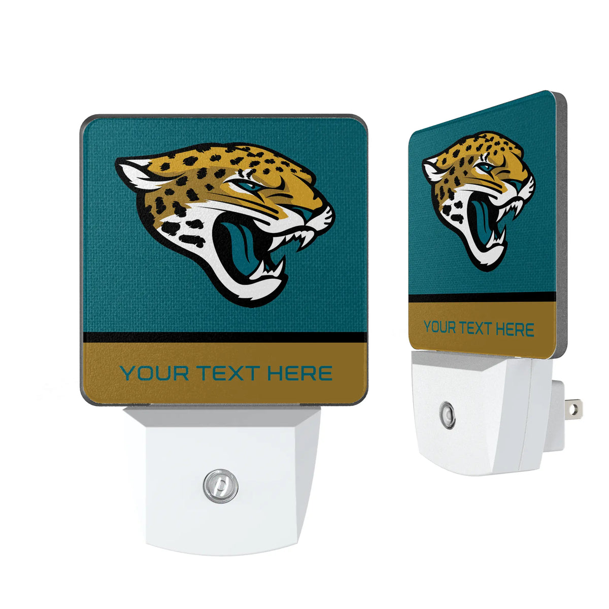 Jacksonville Jaguars Personalized Endzone Solid Night Light 2-Pack