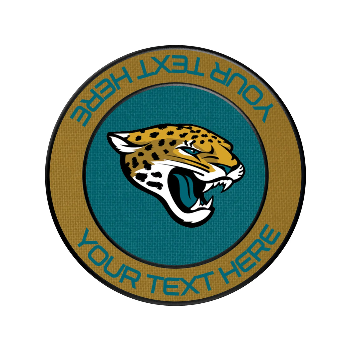 Jacksonville Jaguars Personalized Endzone Solid Popsockets Round Magnetic