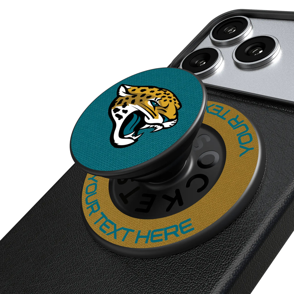Jacksonville Jaguars Personalized Endzone Solid Popsockets Round Magnetic