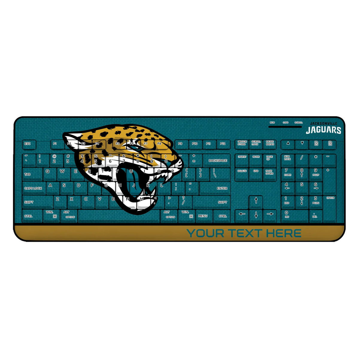 Jacksonville Jaguars Personalized Endzone Solid Wireless USB Keyboard