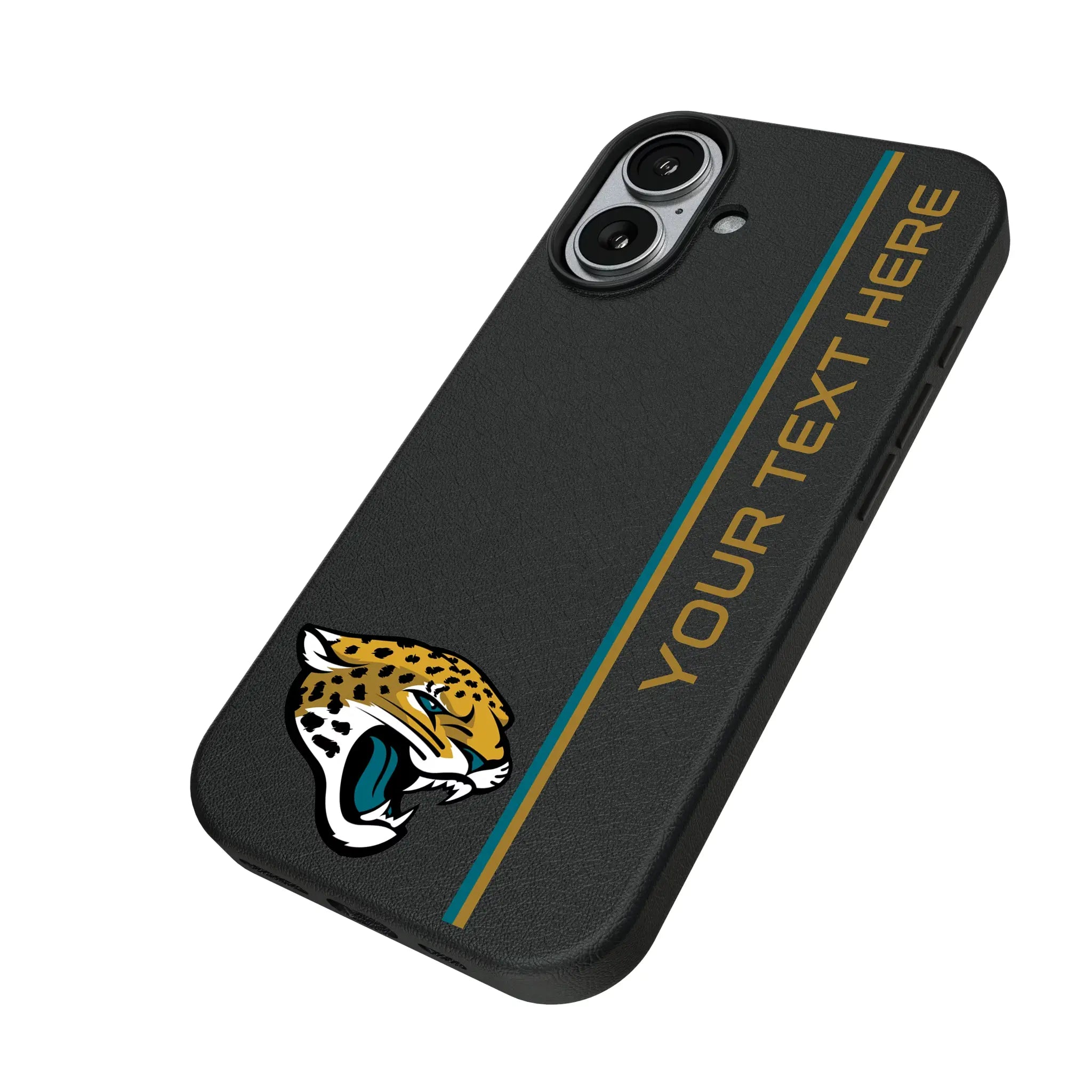Jacksonville Jaguars Personalized Sidebard iPhone MagSafe Compatible Phone Case for Apple iPhone - Isometric View#Device_iPhone 17