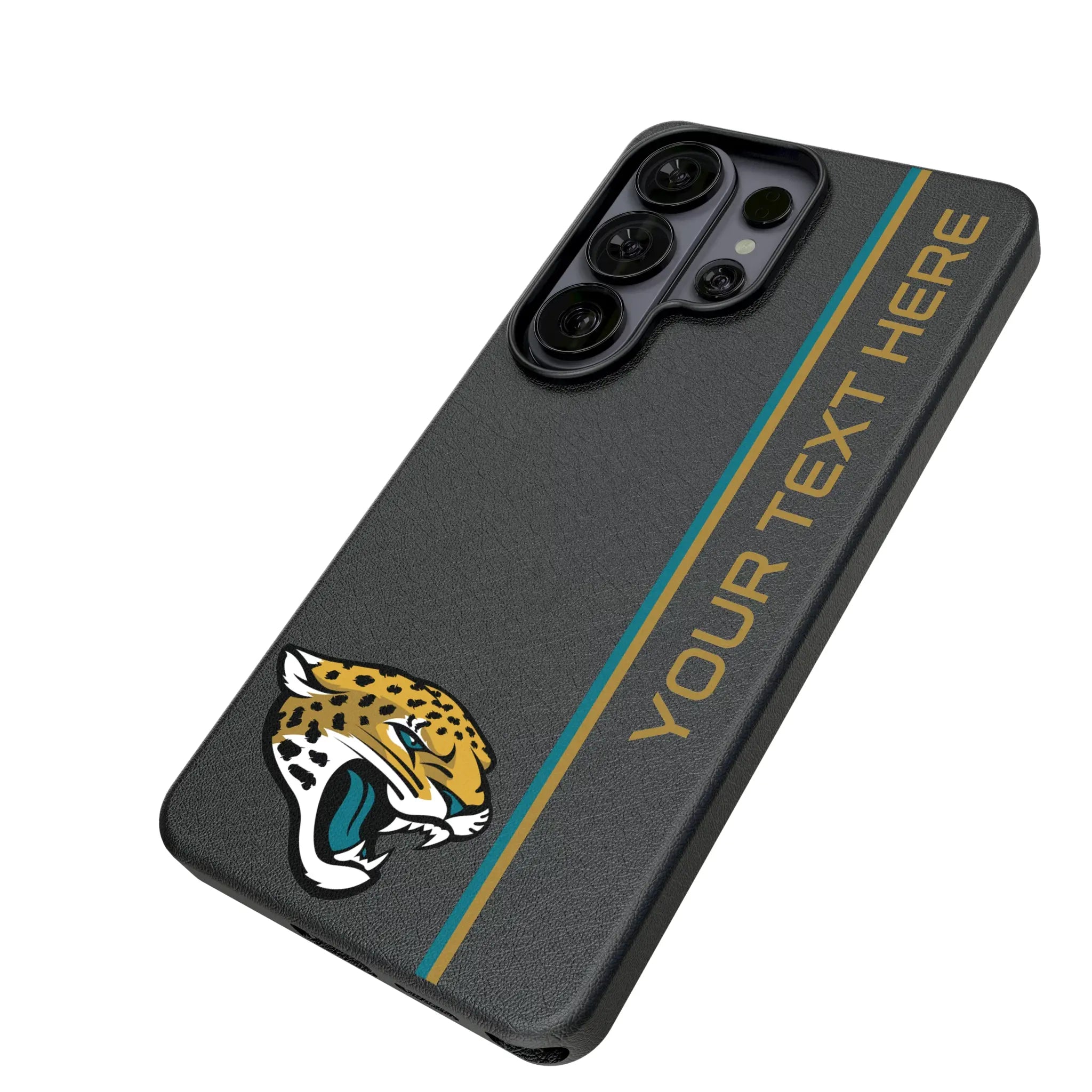 Jacksonville Jaguars Personalized Sidebard Galaxy MagSafe Compatible Phone Case for Samsung Galaxy - Isometric View#Device_Galaxy S26 Ultra