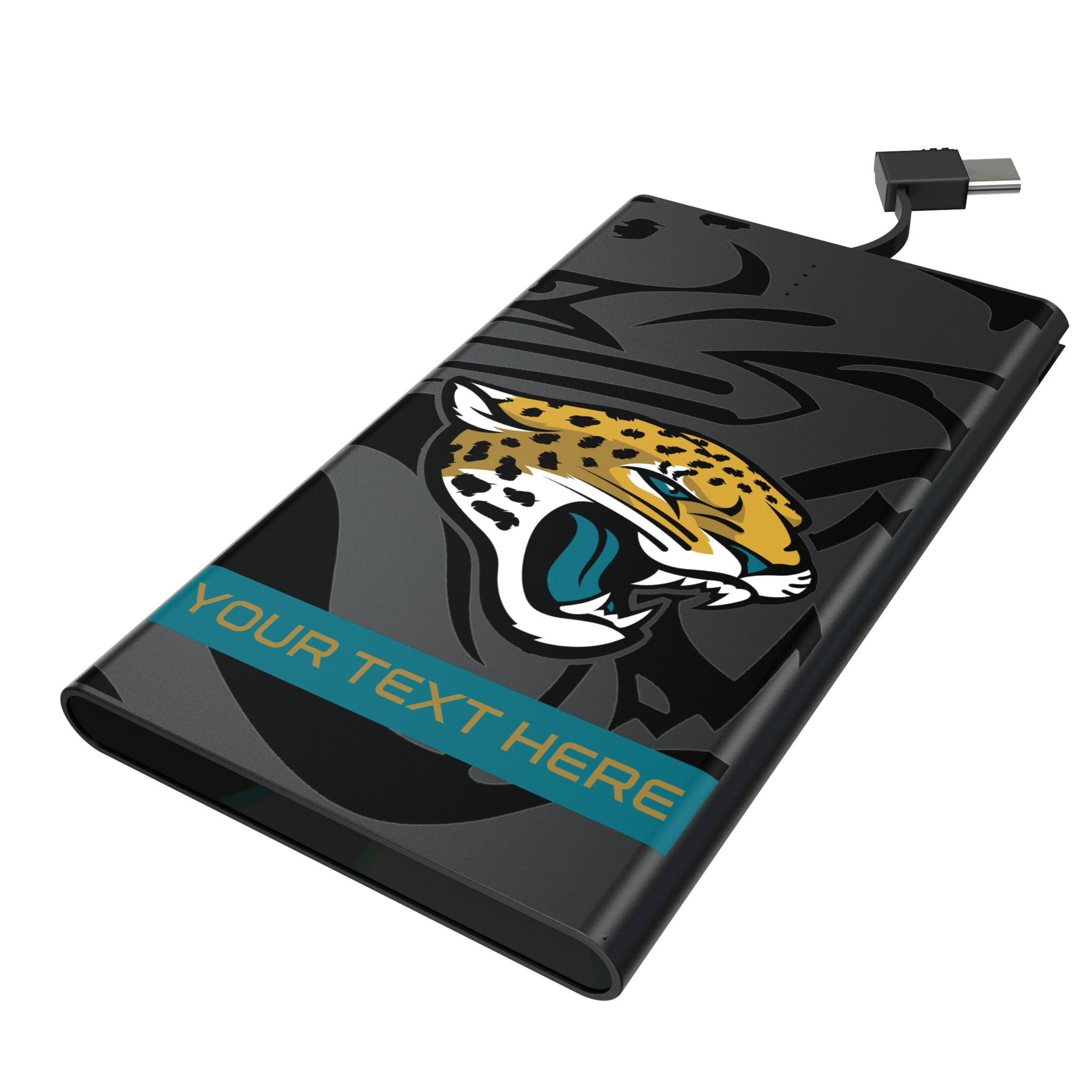 Jacksonville Jaguars Personalized Tilt 5000mAh Flat Powerbank