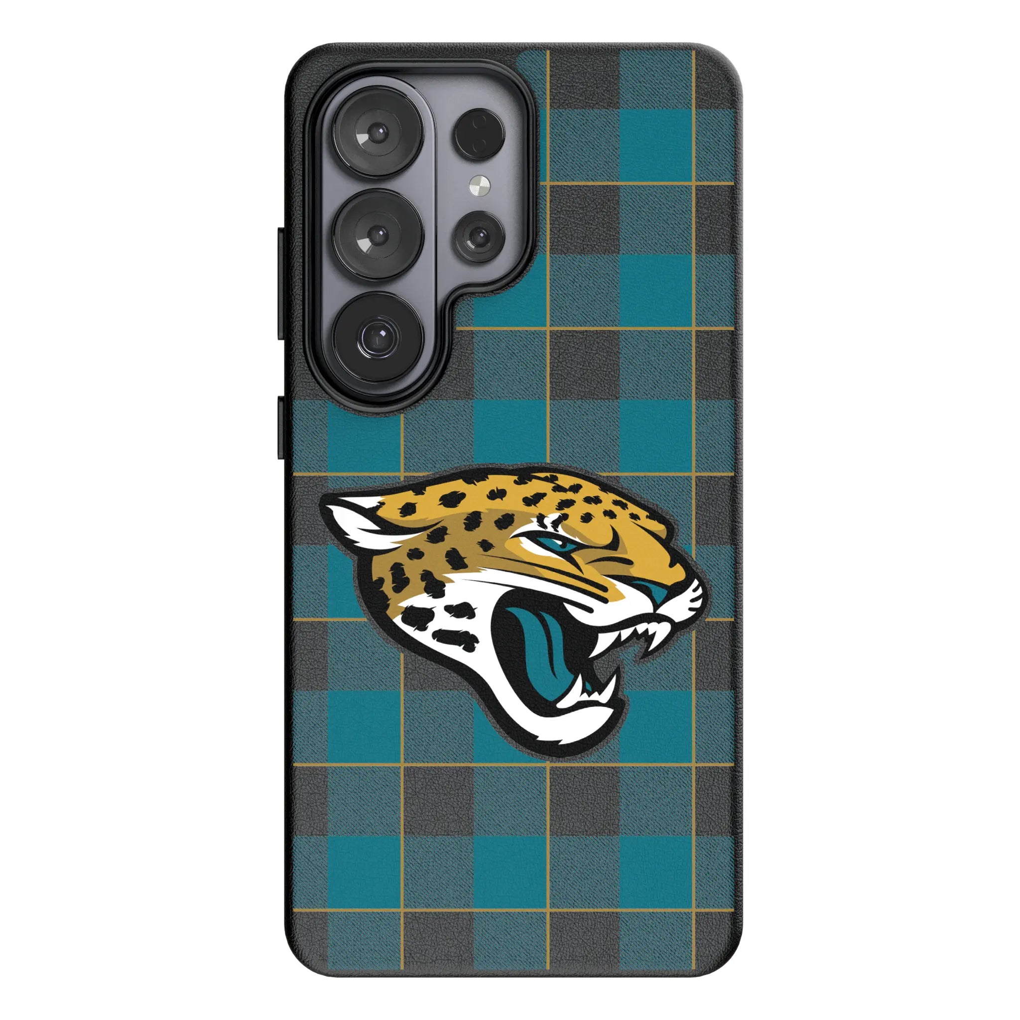 Jacksonville Jaguars Plaid Galaxy MagSafe Compatible Phone Case for Samsung Galaxy#Device_Galaxy S26 Ultra