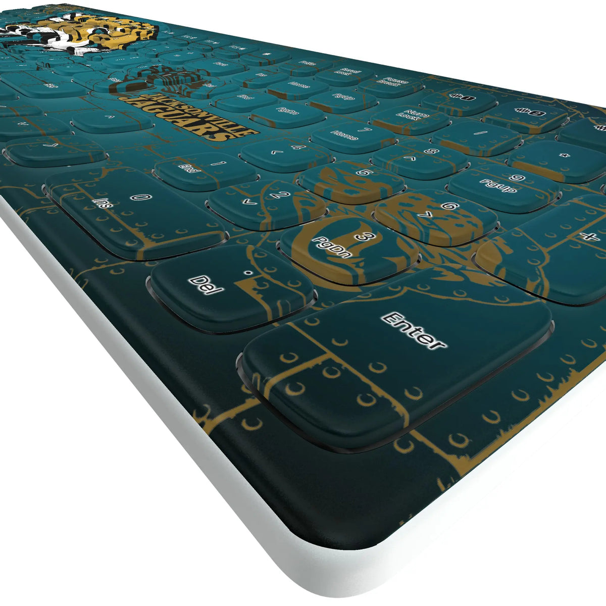 Jacksonville Jaguars Rivet KKB605 Curved Wireless Keyboard - Detail