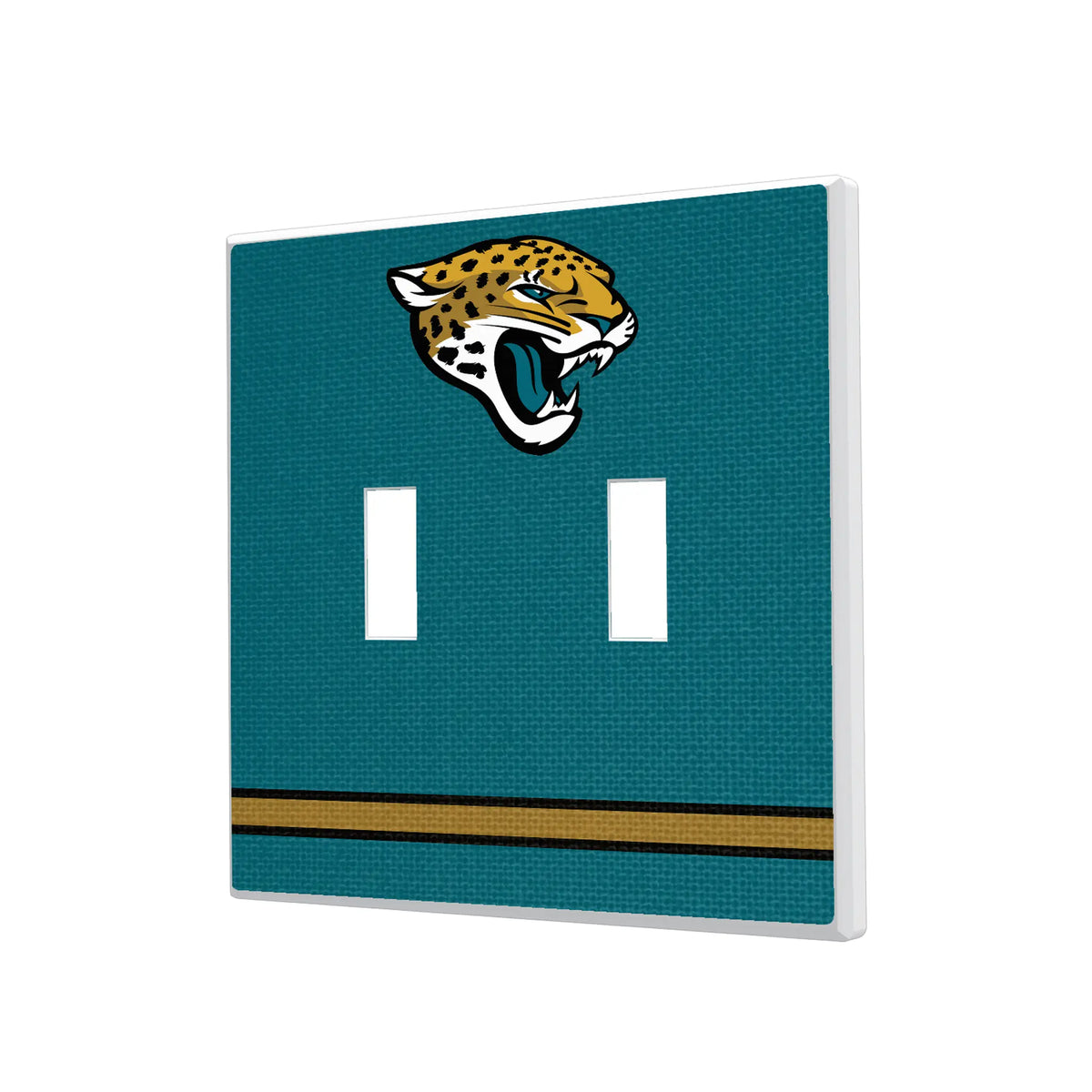Jacksonville Jaguars Stripe Hidden-Screw Light Switch Plate#Style_Double Toggle