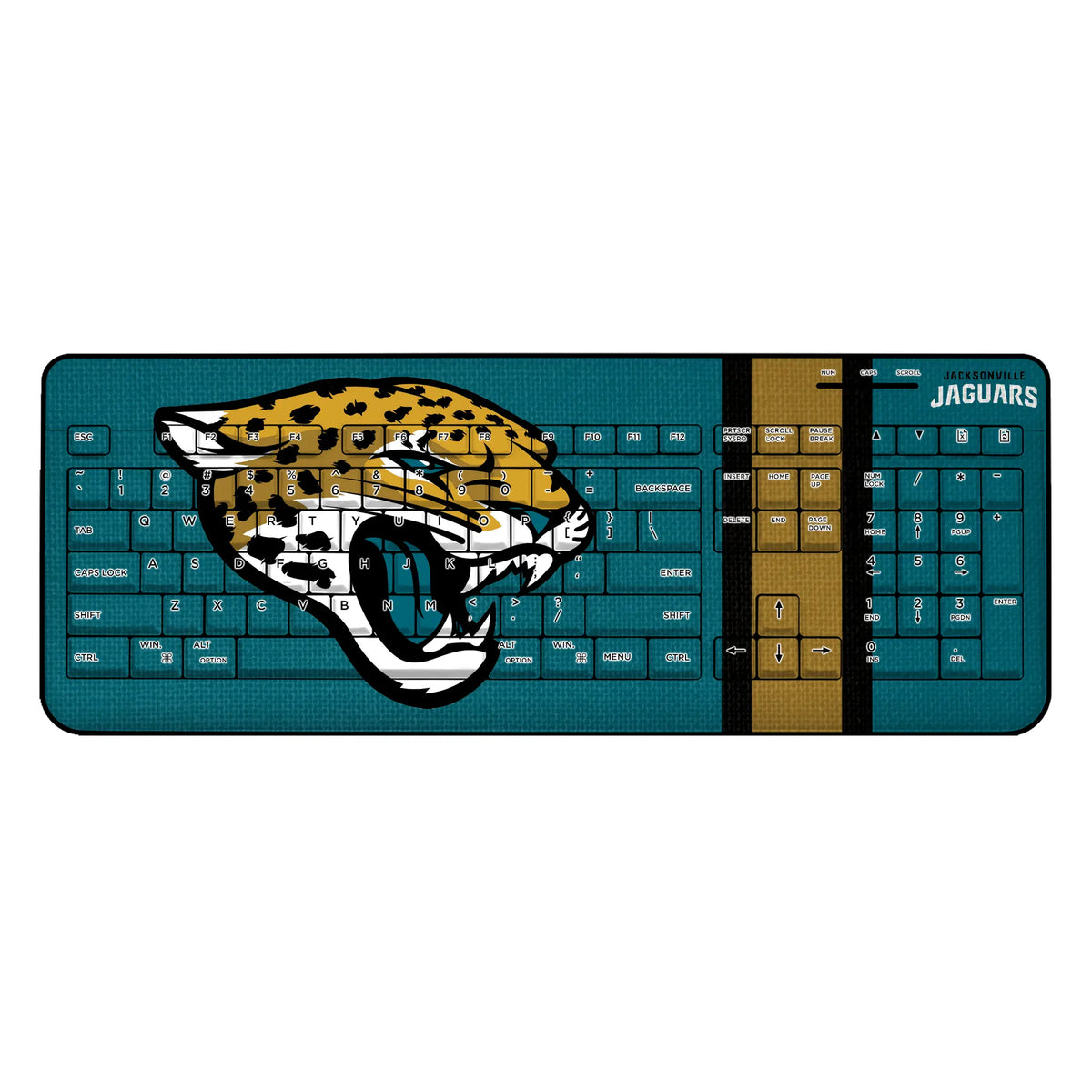 Jacksonville Jaguars Stripe Wireless USB Keyboard