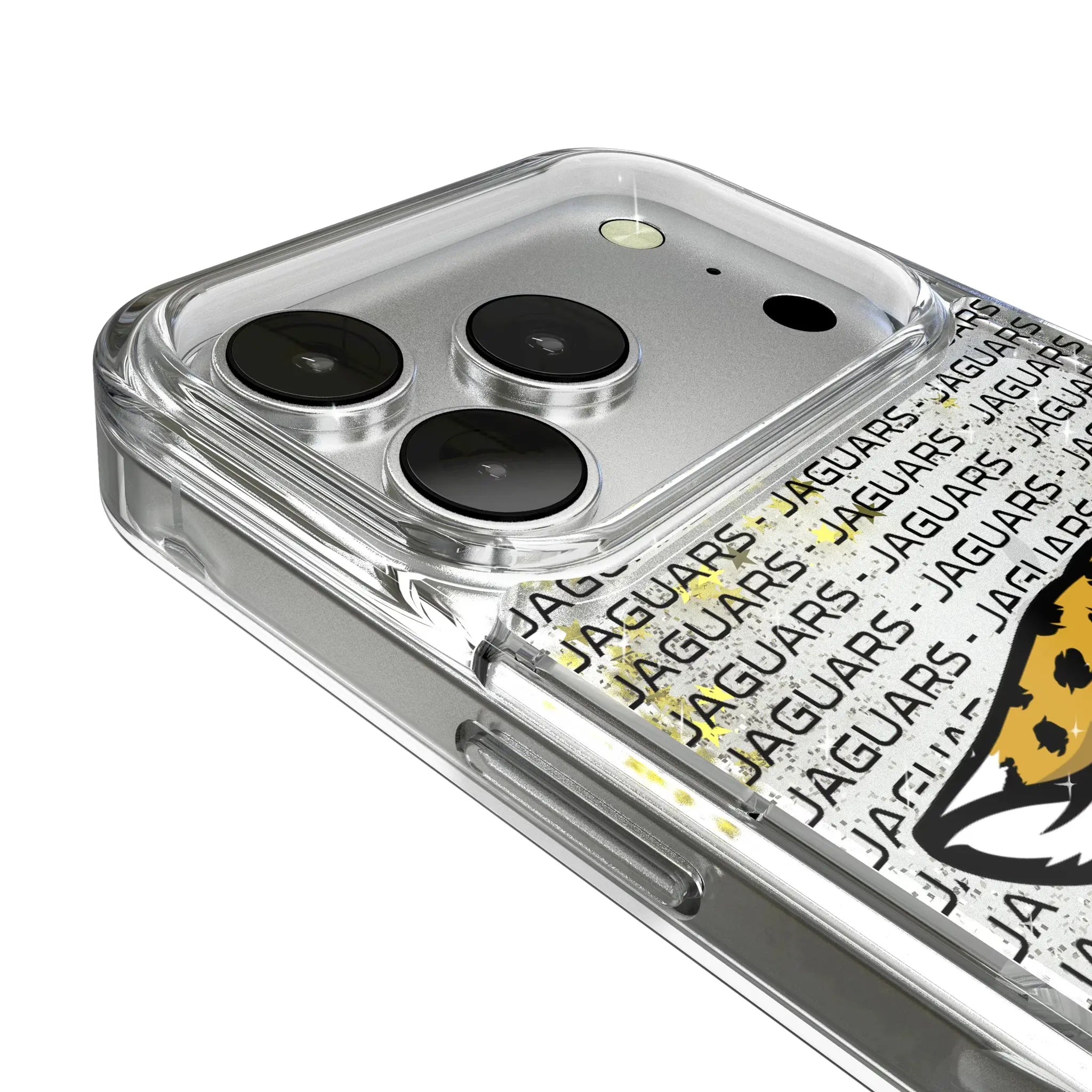 Jacksonville Jaguars Text Backdrop iPhone Glitter Phone Case for Apple iPhone - Detail