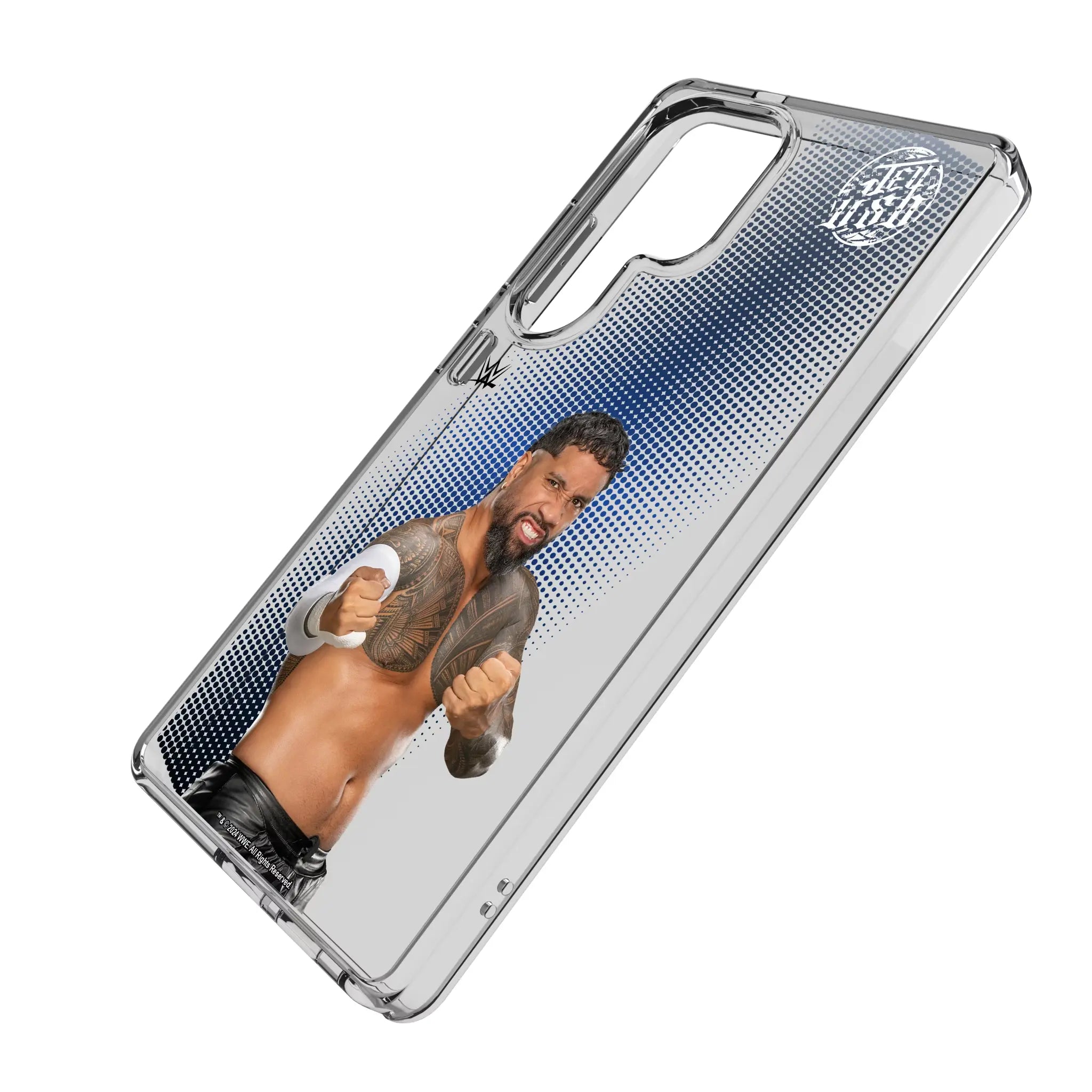 Jey Uso Superstar Galaxy Clear Phone Case for Samsung Galaxy - Isometric View#Device_Galaxy S25 Ultra