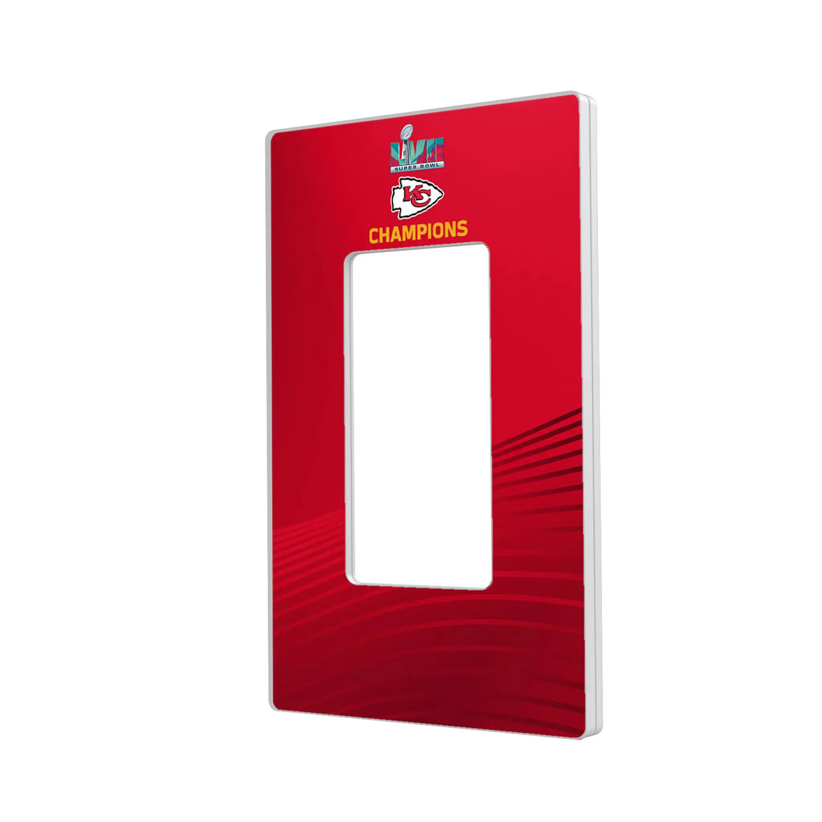 Kansas City Chiefs Background Hidden-Screw Light Switch Plate#Style_Single Rocker