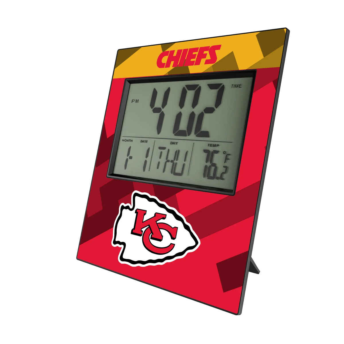 Kansas City Chiefs Color Block Wall Clock