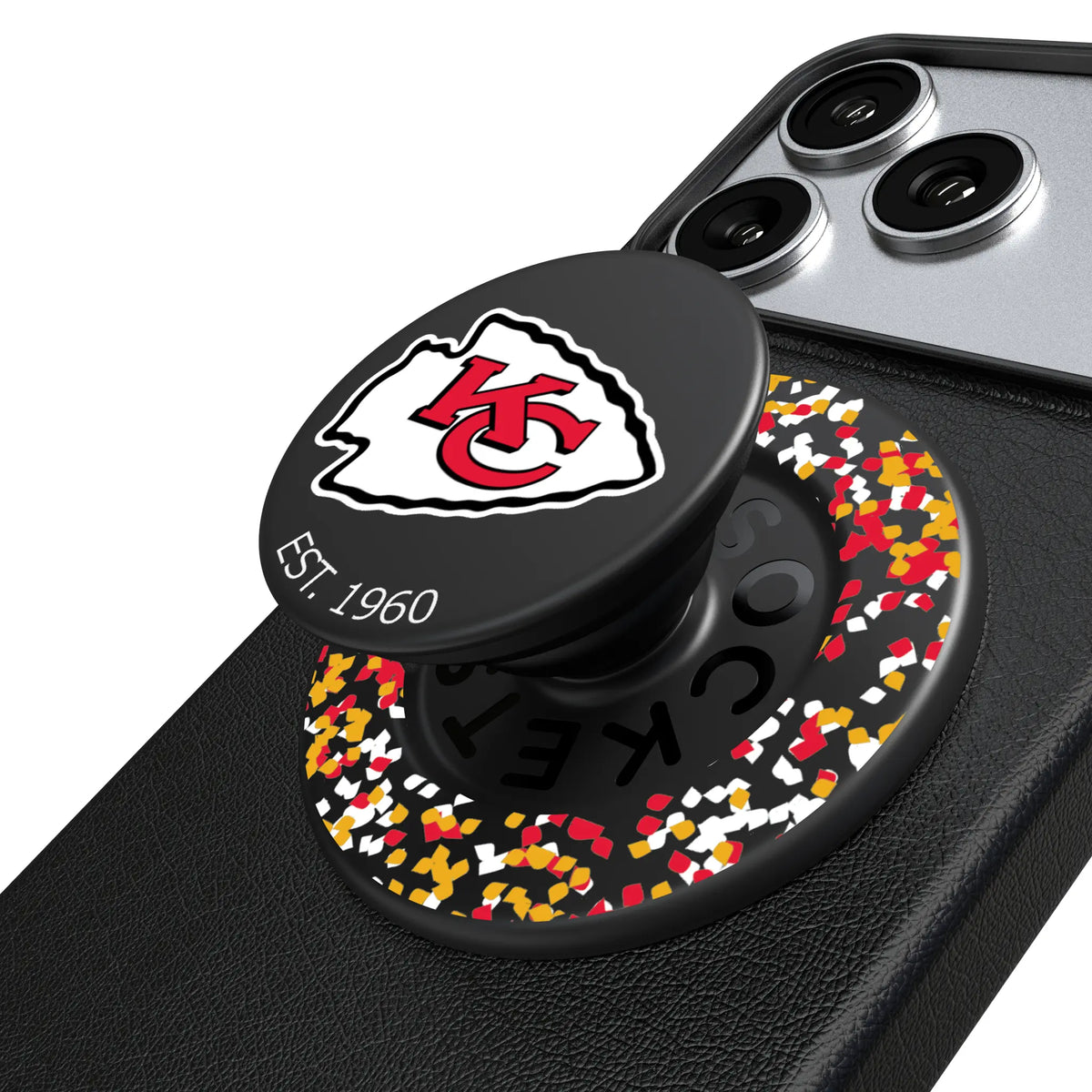 Kansas City Chiefs Confetti Popsockets Round Magnetic