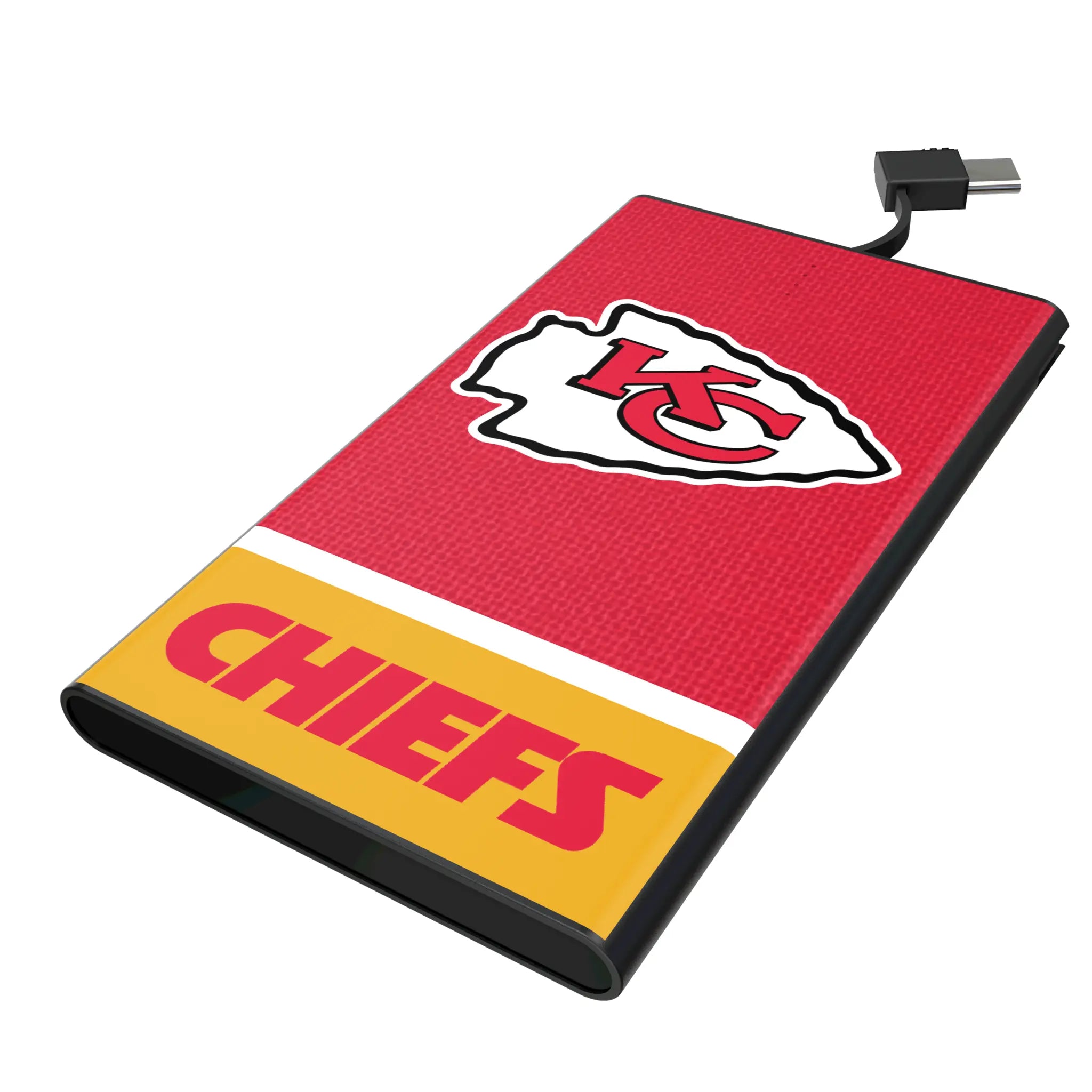 Kansas City Chiefs Endzone Solid 5000mAh Flat Power Bank