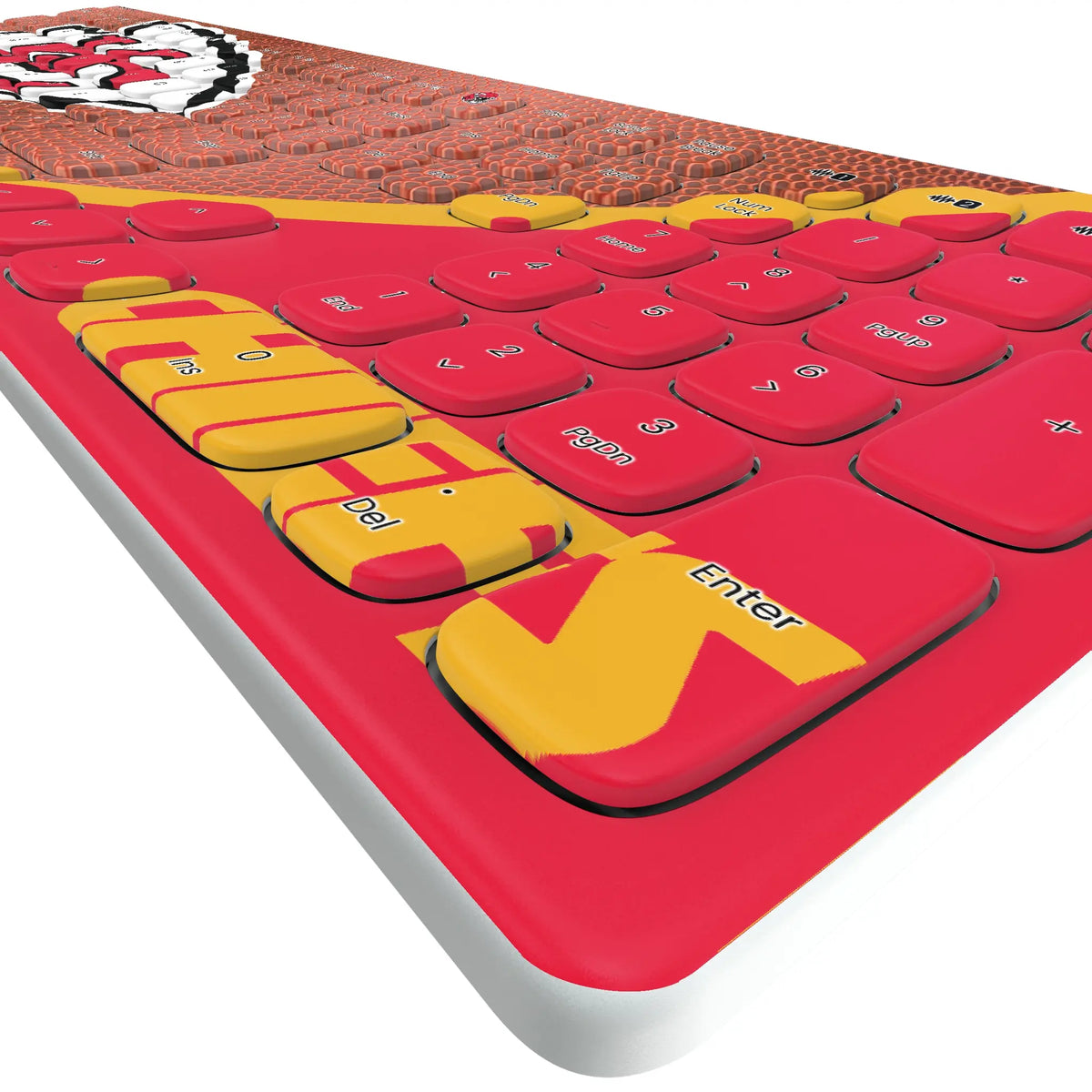 Kansas City Chiefs Football KKB605 Curved Wireless Keyboard - Detail