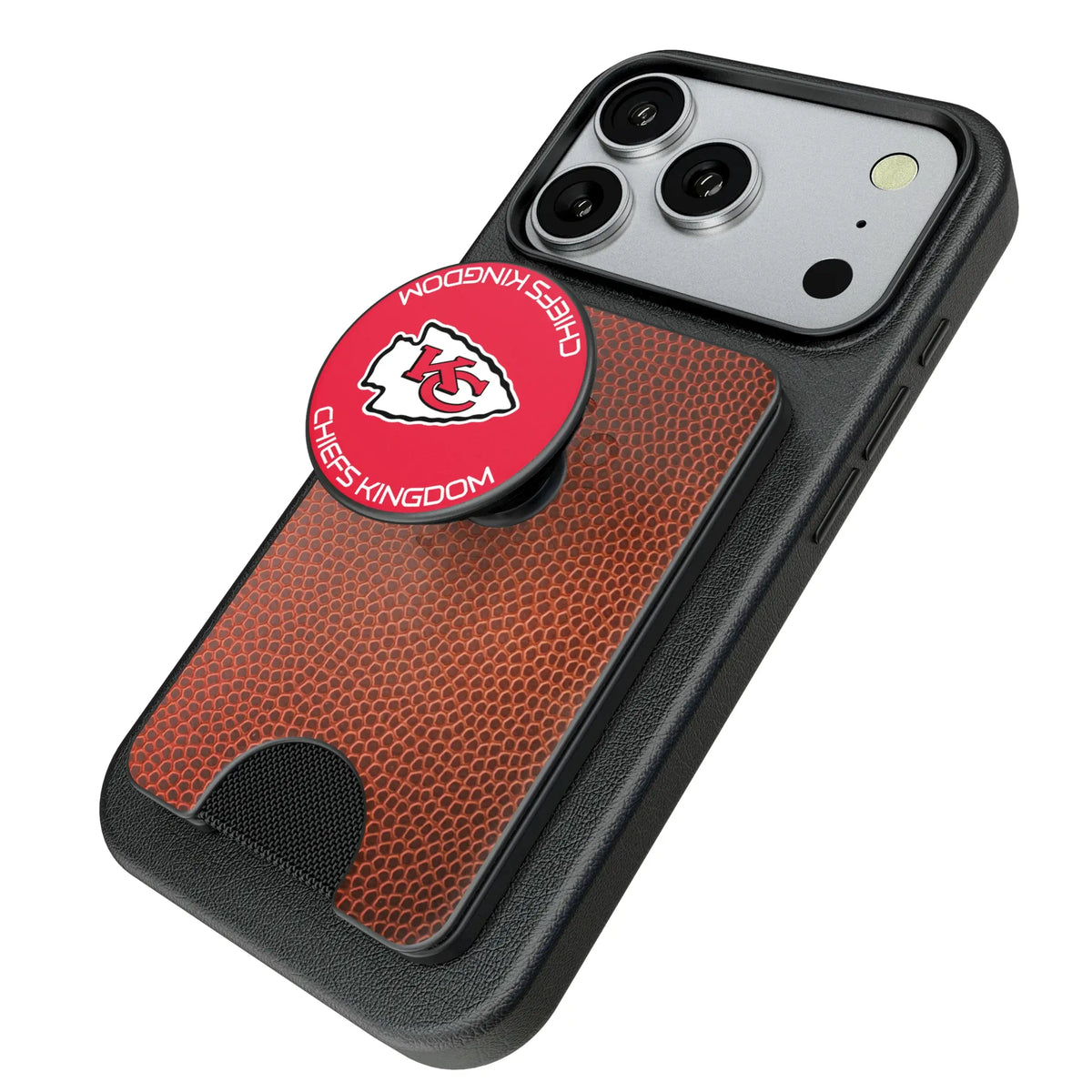Kansas City Chiefs Football Popsockets Wallet Magnetic - Isometric View