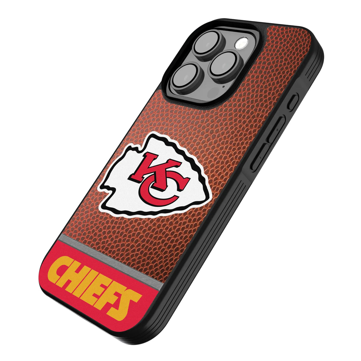 Kansas City Chiefs Football Wordmark iPhone Bump Phone Case for Apple iPhone - Isometric View