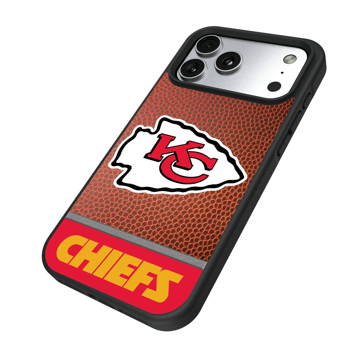 Kansas City Chiefs Football Wordmark iPhone Bump Phone Case for Apple iPhone - Isometric View#Device_iPhone 17 Pro Max