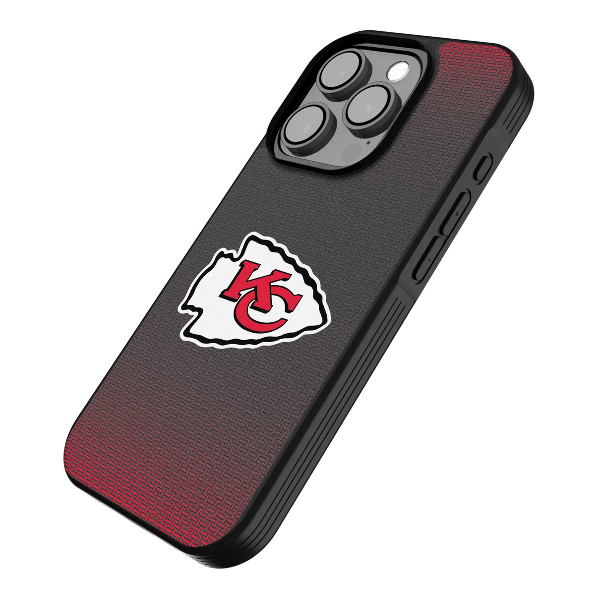 Kansas City Chiefs Linen iPhone Bump Phone Case for Apple iPhone - Isometric View