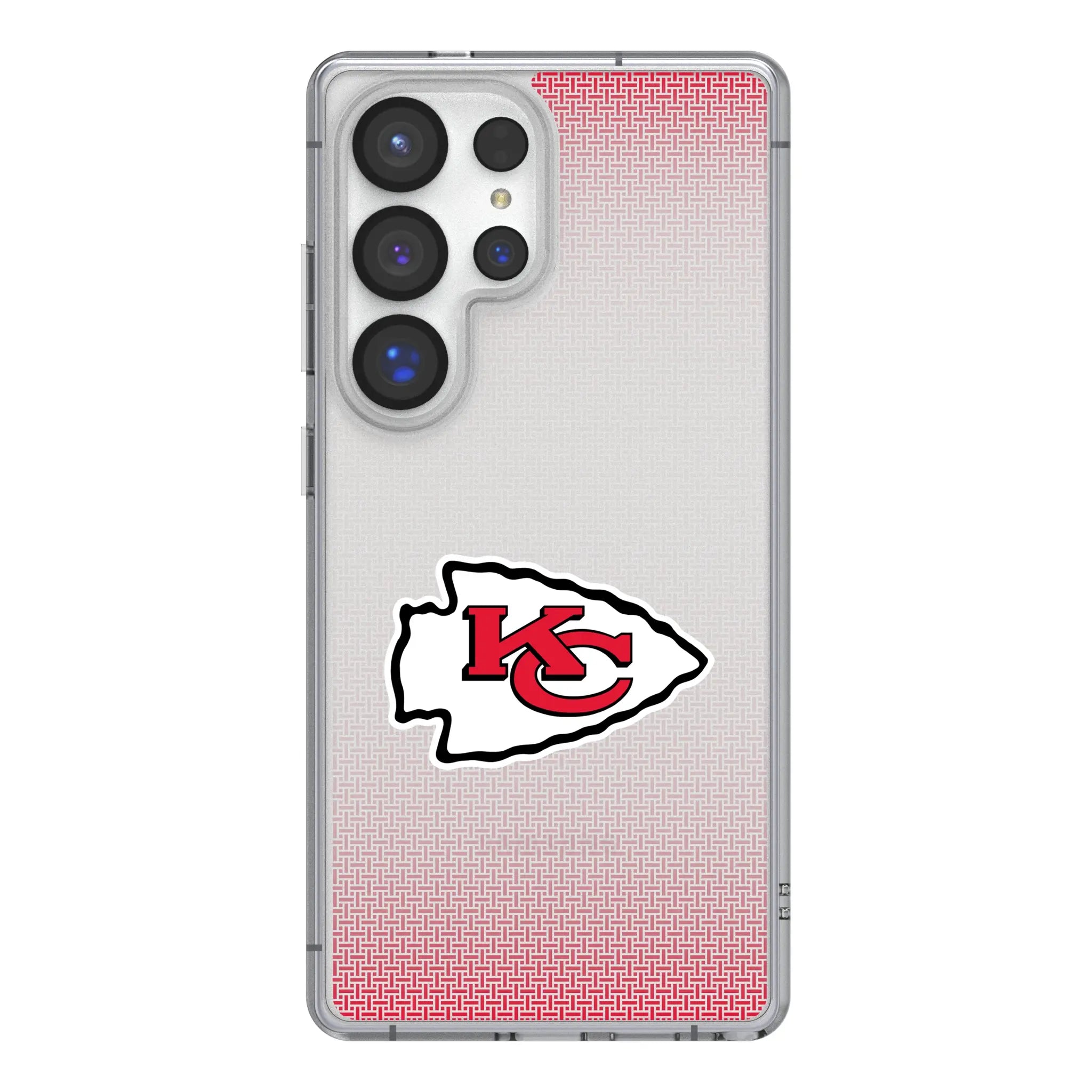 Kansas City Chiefs Linen Galaxy Clear Phone Case for Samsung Galaxy#Device_Galaxy S25 Ultra