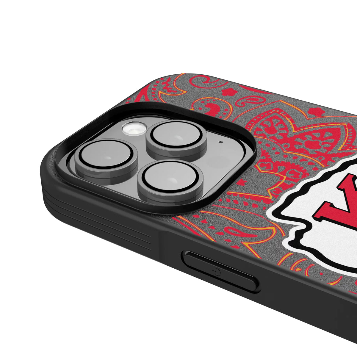 Kansas City Chiefs Paisley iPhone Bump Phone Case for Apple iPhone - Detail