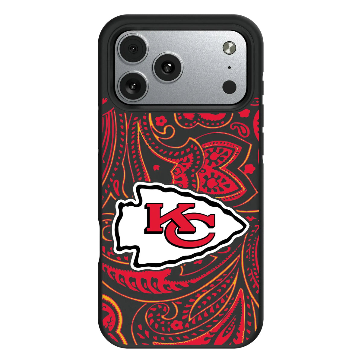 Kansas City Chiefs Paisley iPhone Bump Phone Case for Apple iPhone#Device_iPhone 17 Pro Max