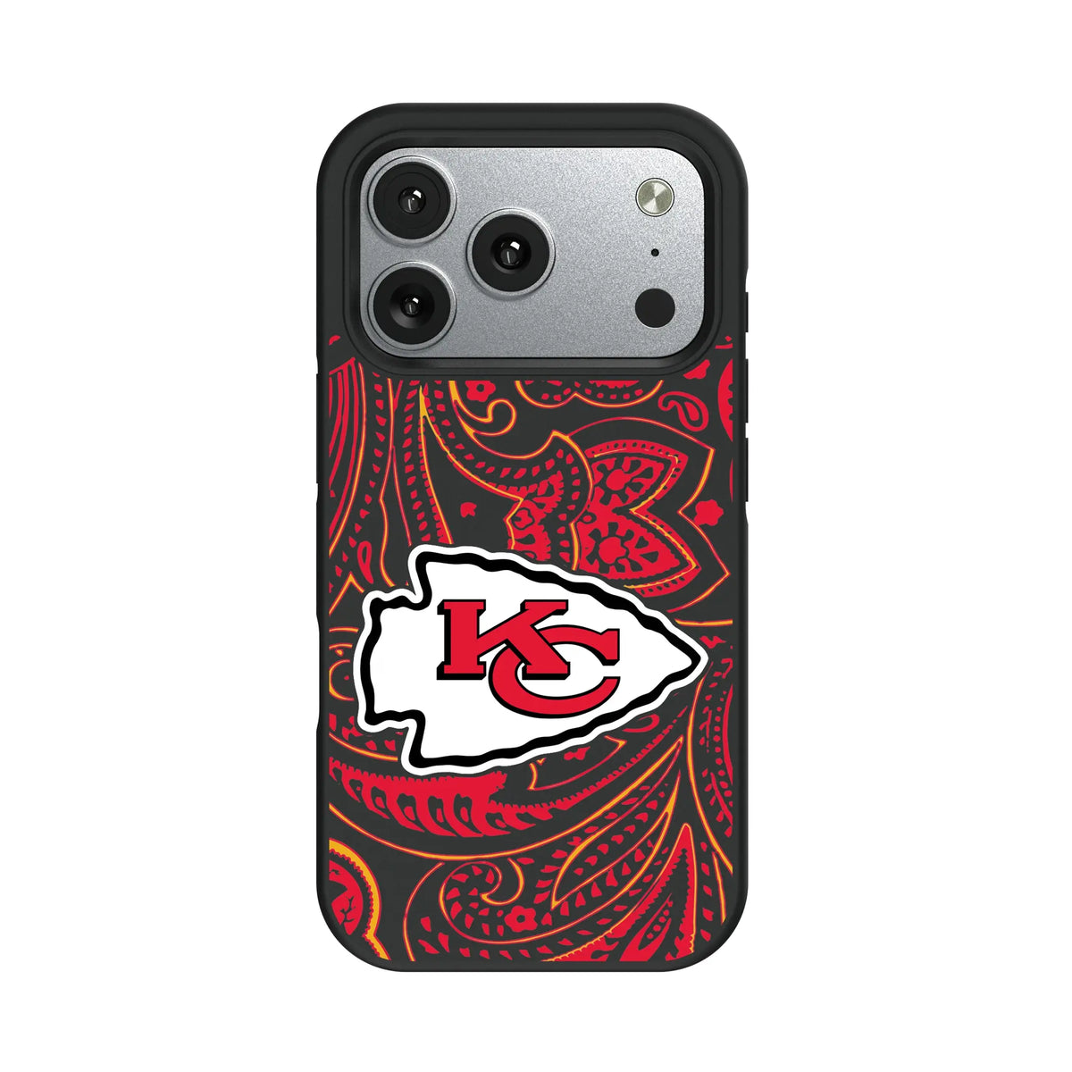 Kansas City Chiefs Paisley iPhone Bump Phone Case for Apple iPhone#Device_iPhone 17 Pro