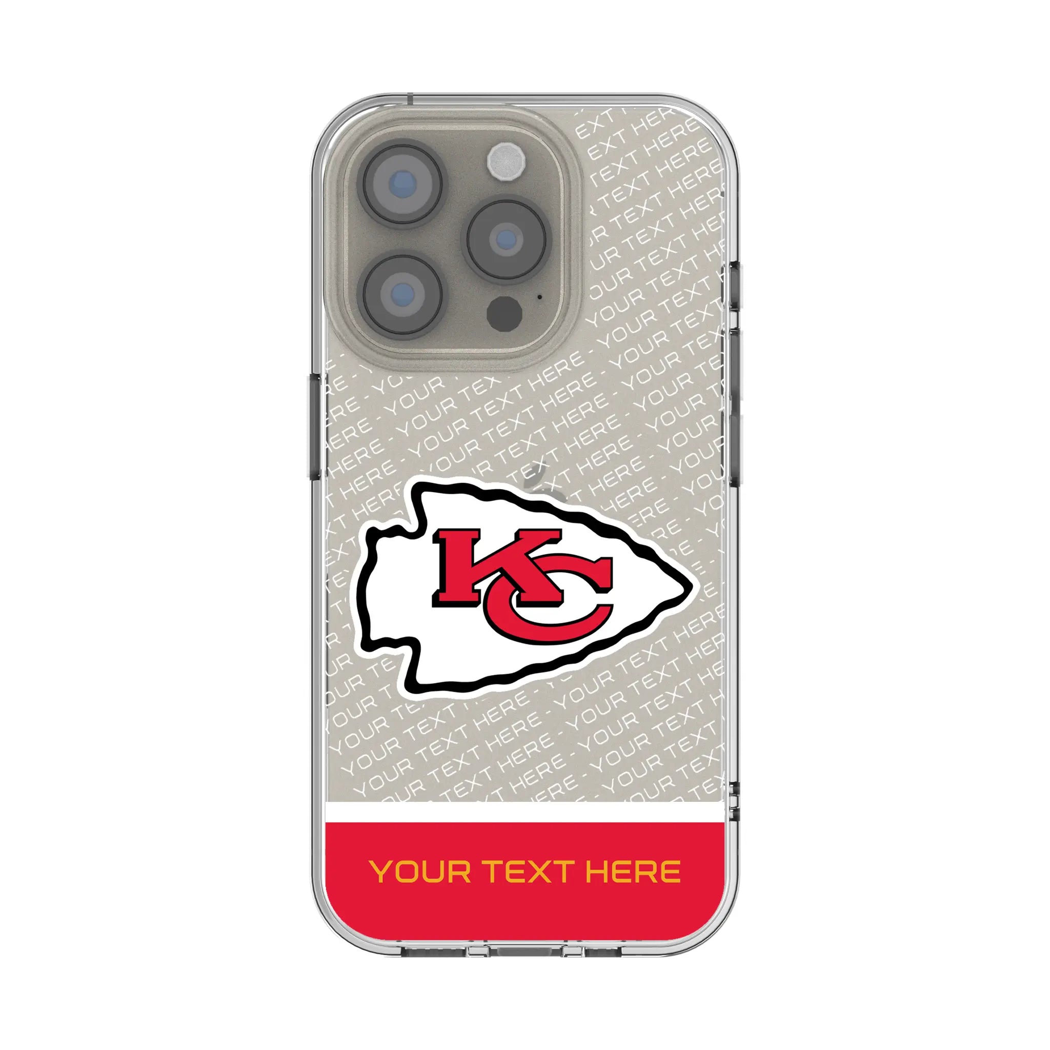 Kansas City Chiefs Personalized EndZone Plus iPhone Clear Phone Case for Apple iPhone