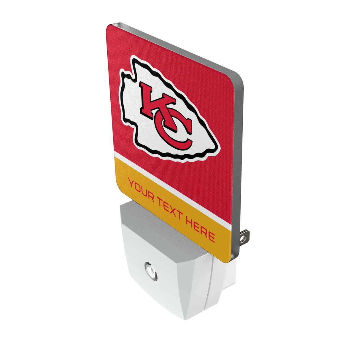 Kansas City Chiefs Personalized Endzone Solid Night Light 2-Pack - Isometric View