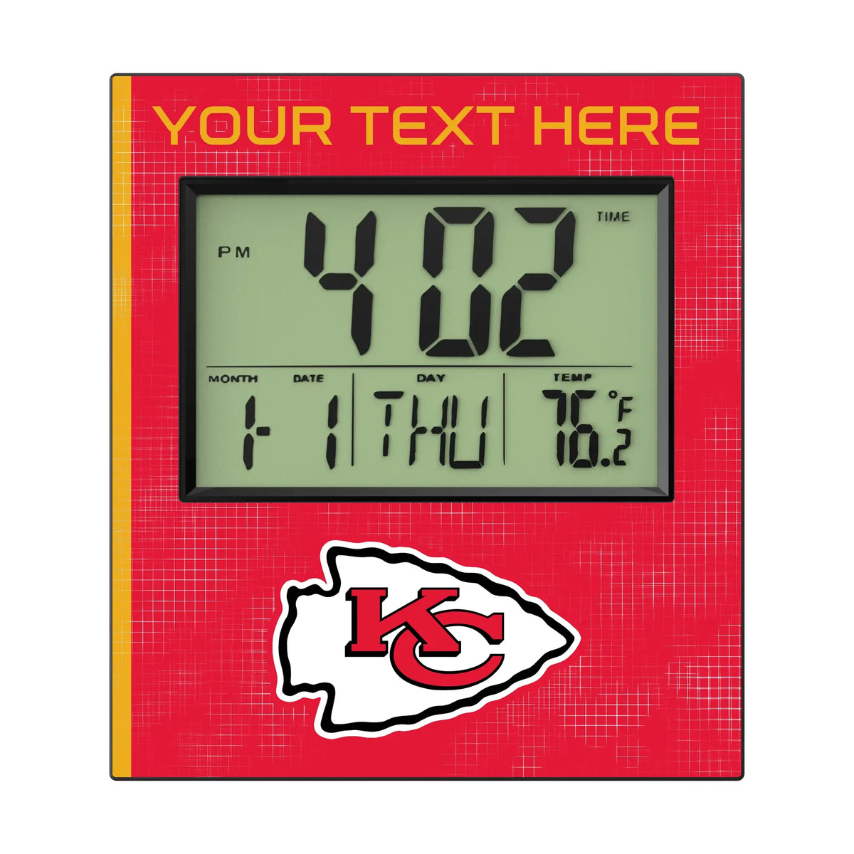 Kansas City Chiefs Personalized Hatch Wall Clock