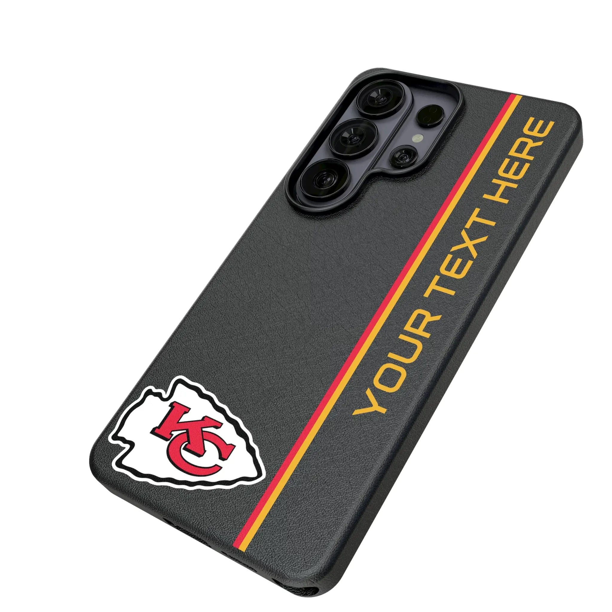 Kansas City Chiefs Personalized Sidebard Galaxy MagSafe Compatible Phone Case for Samsung Galaxy - Isometric View#Device_Galaxy S26 Ultra