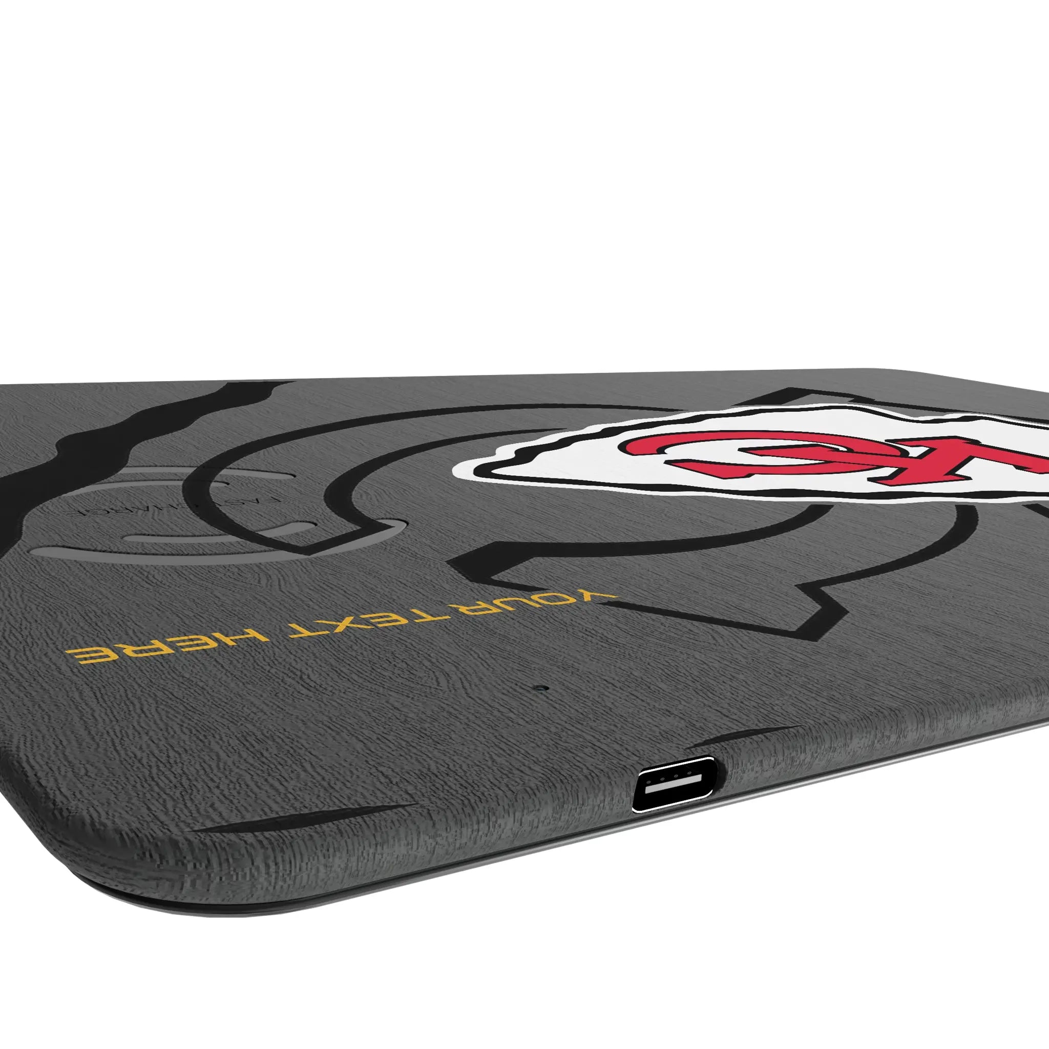 Kansas City Chiefs Personalized Tilt 15-Watt Wireless Charger and Mouse Pad