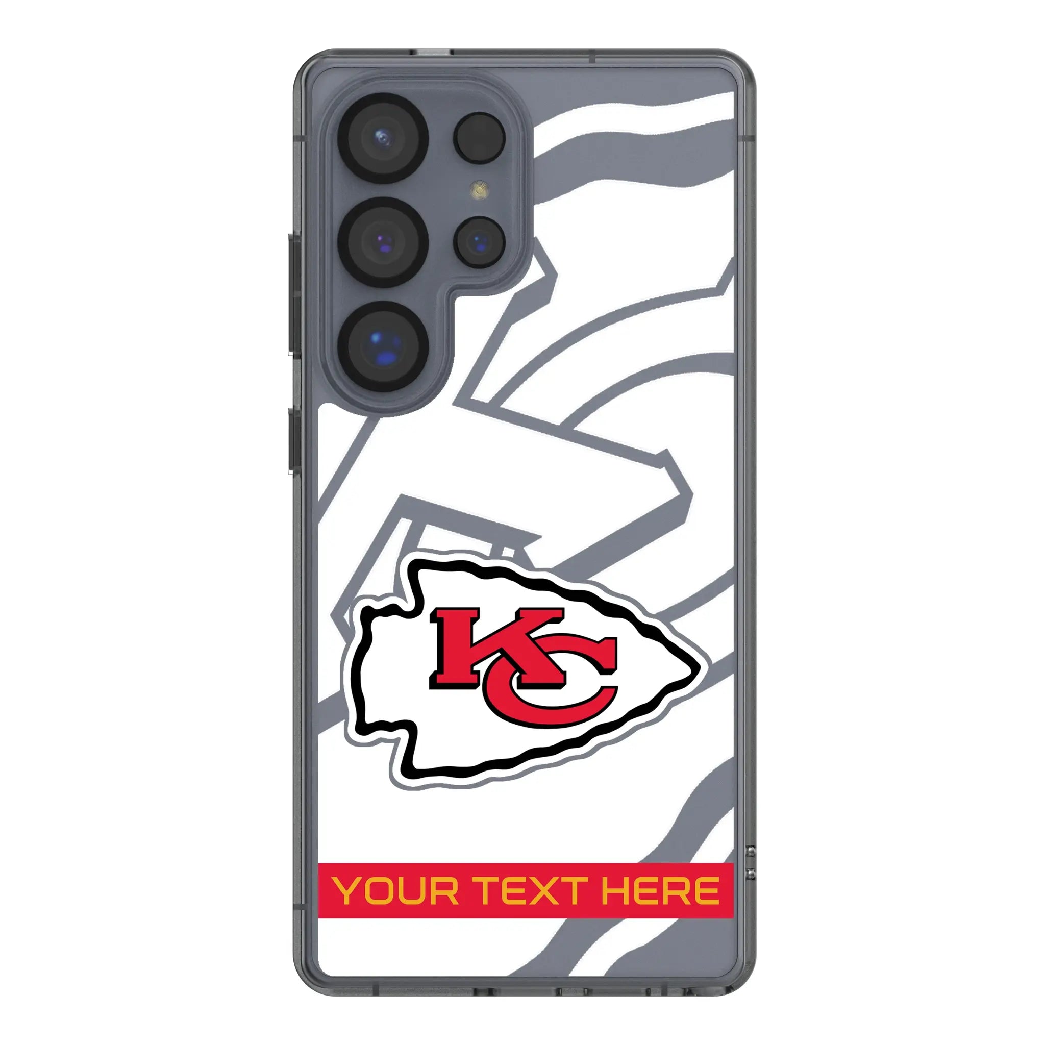 Kansas City Chiefs Personalized Tilt Galaxy Clear Phone Case for Samsung Galaxy#Device_Galaxy S25 Ultra