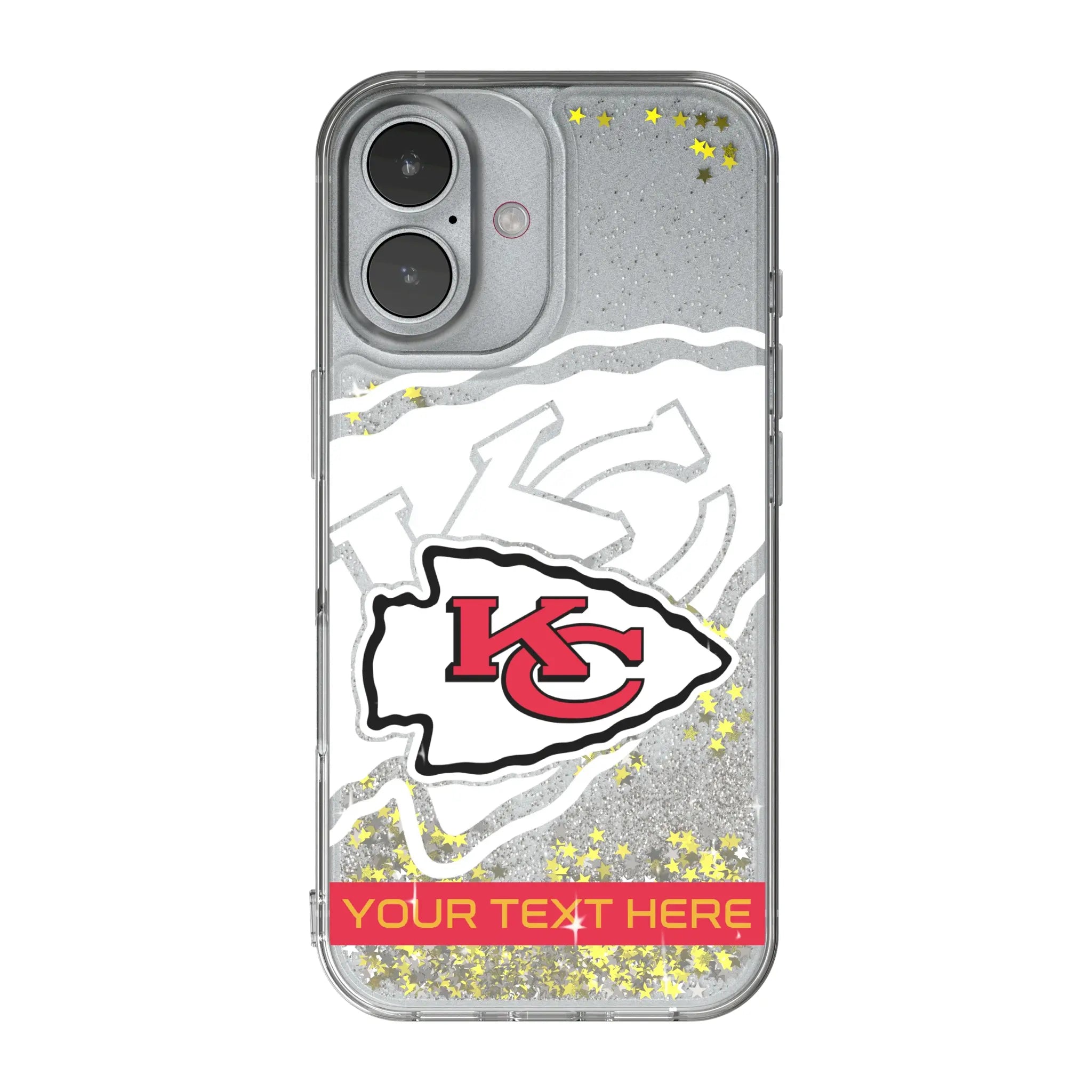 Kansas City Chiefs Personalized Tilt iPhone Glitter Phone Case for Apple iPhone