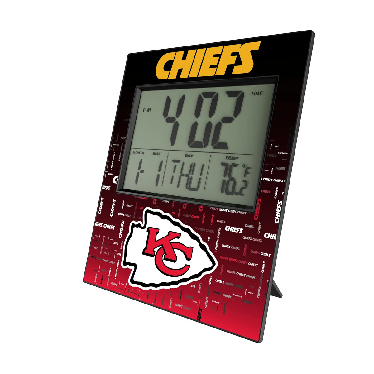 Kansas City Chiefs Quadtile Wall Clock